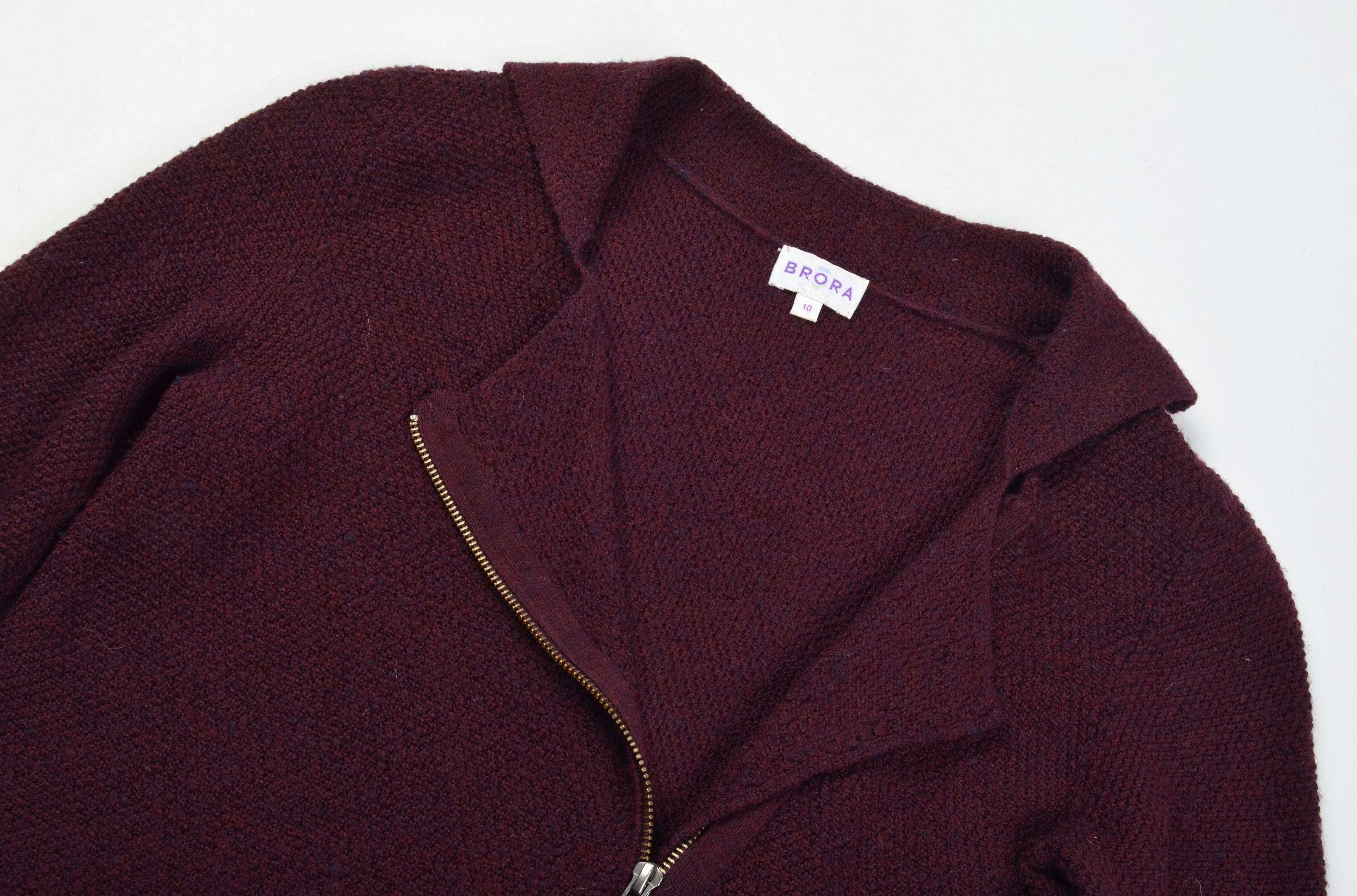 Other Brora Merino Wool Knit Zipper Biker Cardigan Size M / US 6-8 / IT 42-44 - 5 Thumbnail