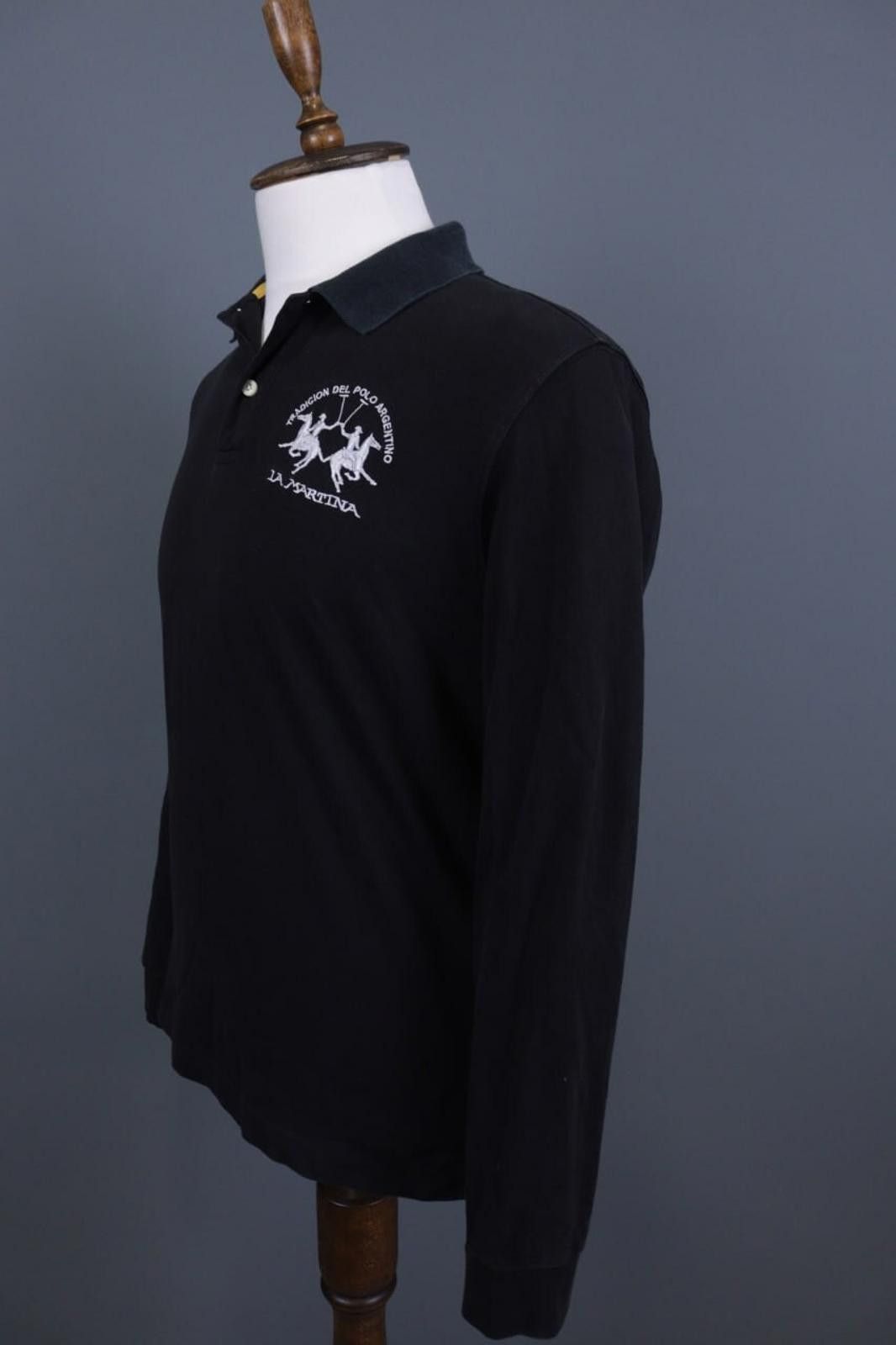 La Martina La Martina Buenos Aires Black Rugby Polo Shirt Size M Size US M / EU 48-50 / 2 - 6 Thumbnail