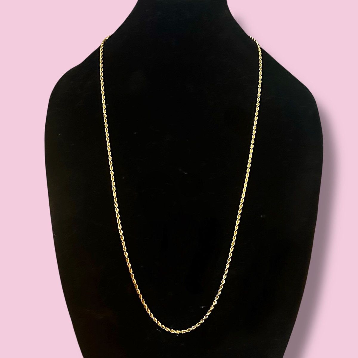Vintage Vintage long gold tone rope chain necklace Size ONE SIZE - 1 Thumbnail