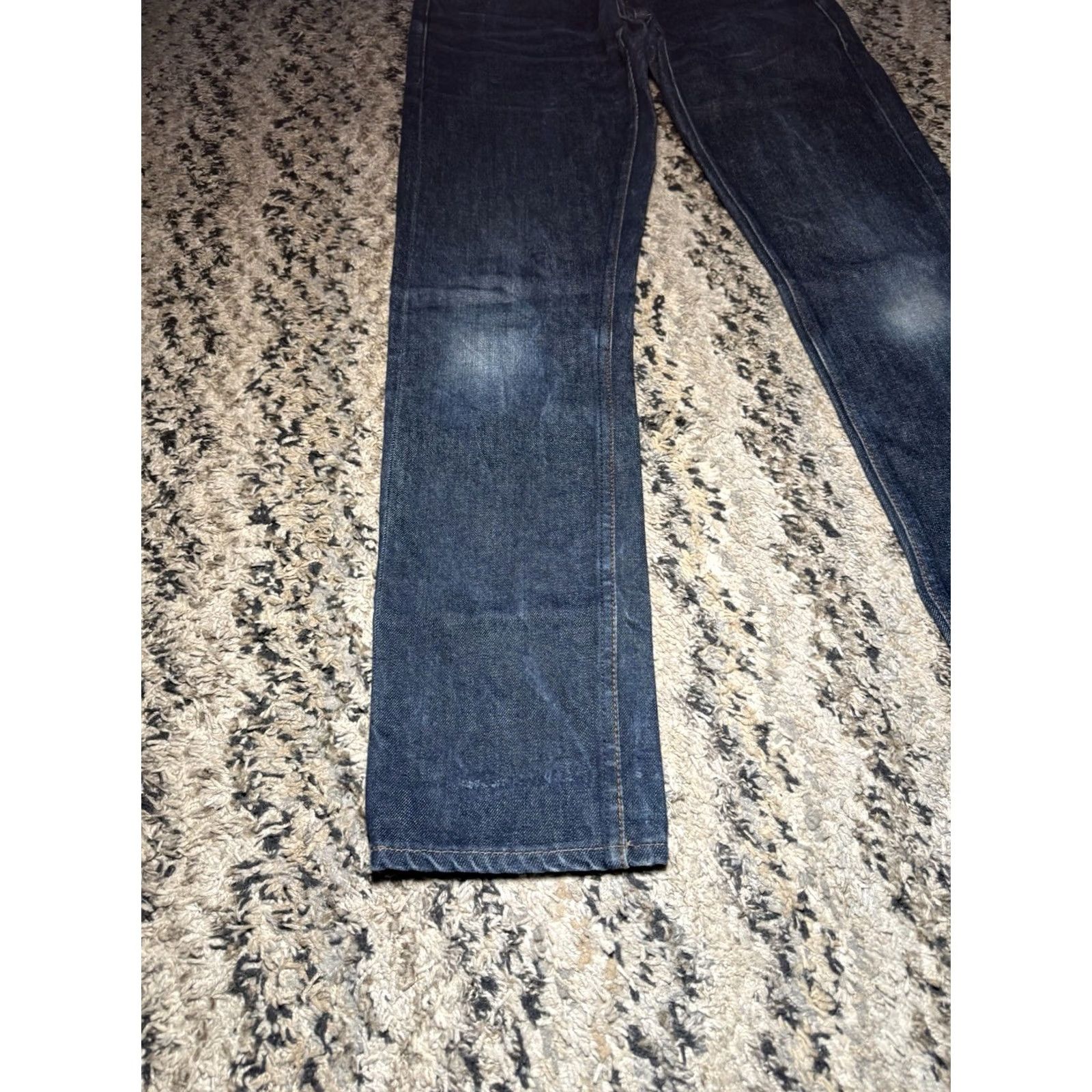 The Unbranded Brand VINTAGE Unbranded Brand Jeans Mens 31x29 UB201 Tapered Selvedge Denim Worn In Faded Mens Jeans Slim 31 Blue Size US 31 - 2 Thumbnail