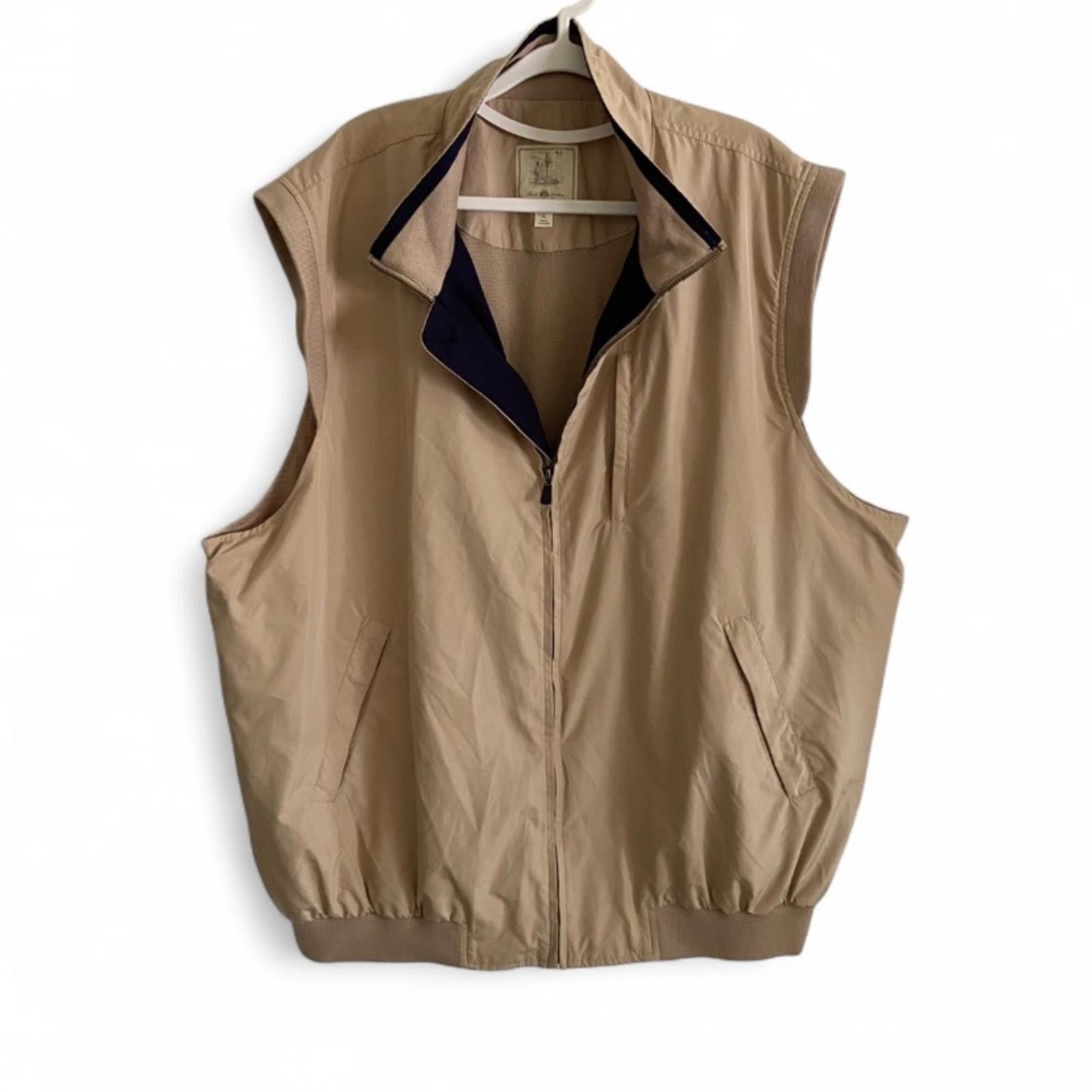 Brooks Brothers Brooks Brothers Tan Lined Sleeveless Collared Vest Sz XL Size US XL / EU 56 / 4 - 1 Thumbnail