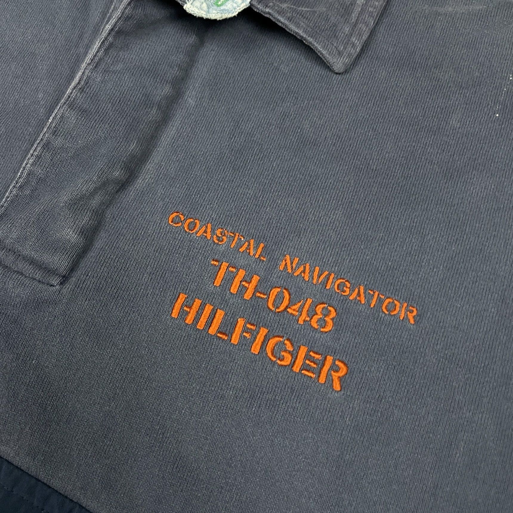 Tommy Hilfiger VINTAGE Tommy Hilfiger Shirt Mens L Blue Coastal Navigator Pullover Button-Up Casual Solid American Size US L / EU 52-54 / 3 - 7 Thumbnail