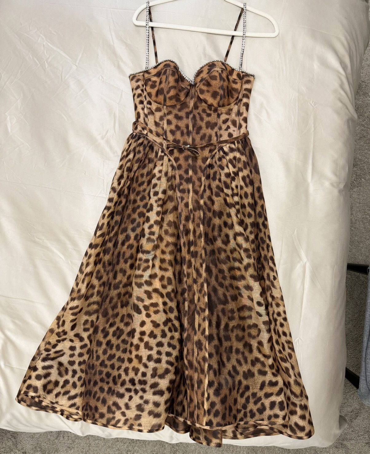 Zimmermann Zimmermann Crush Leopard Paneled Midi-dress | Grailed