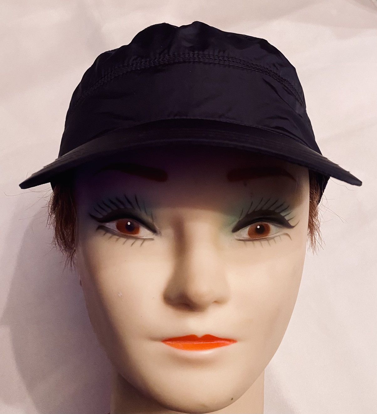 Prada Prada 🇮🇹 Blue Nylon Logo Techno Stripe Cadet Cap Vintage NWT Size ONE SIZE - 4 Thumbnail