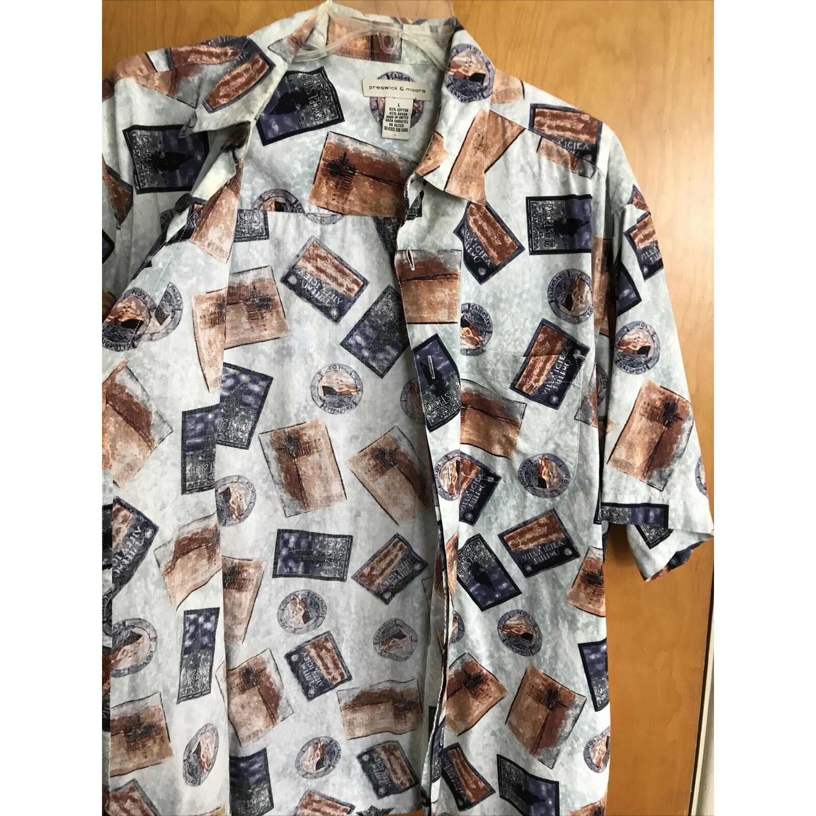 Other Preswick & Moore Vintage Men’s L Button Cotton Blend Shirt Size US L / EU 52-54 / 3 - 10 Thumbnail