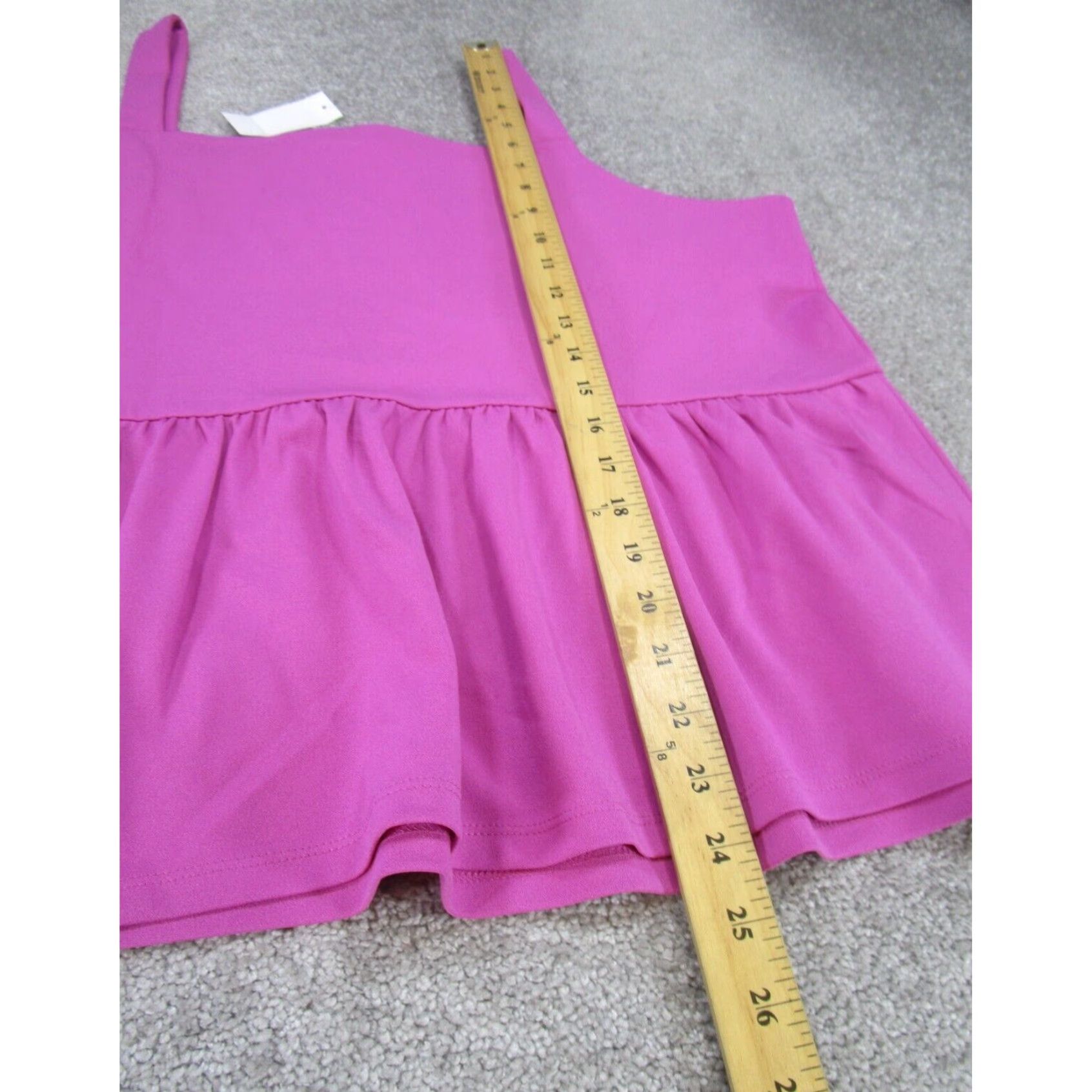 Ann Taylor Womens Ann Taylor Shirt Extra Large XL Purple Sleeveless Ruffle Cami Size XL / US 12-14 / IT 48-50 - 4 Thumbnail