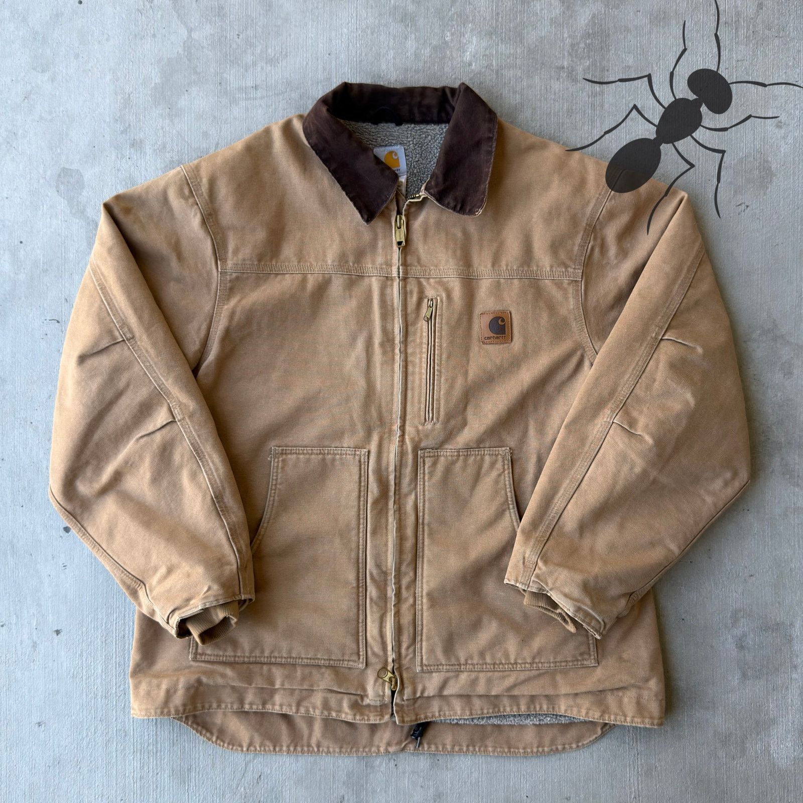 Carhartt C61 CML brown chore coat work wear jacket