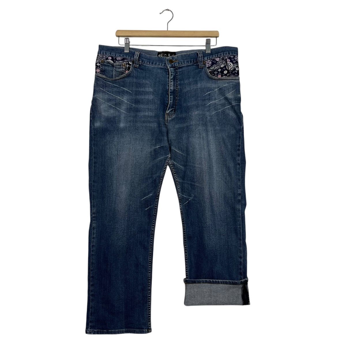 Japanese Brand Vintage Japanese Designer Embroidery Logo Denim Size US 38 / EU 54 - 11 Thumbnail