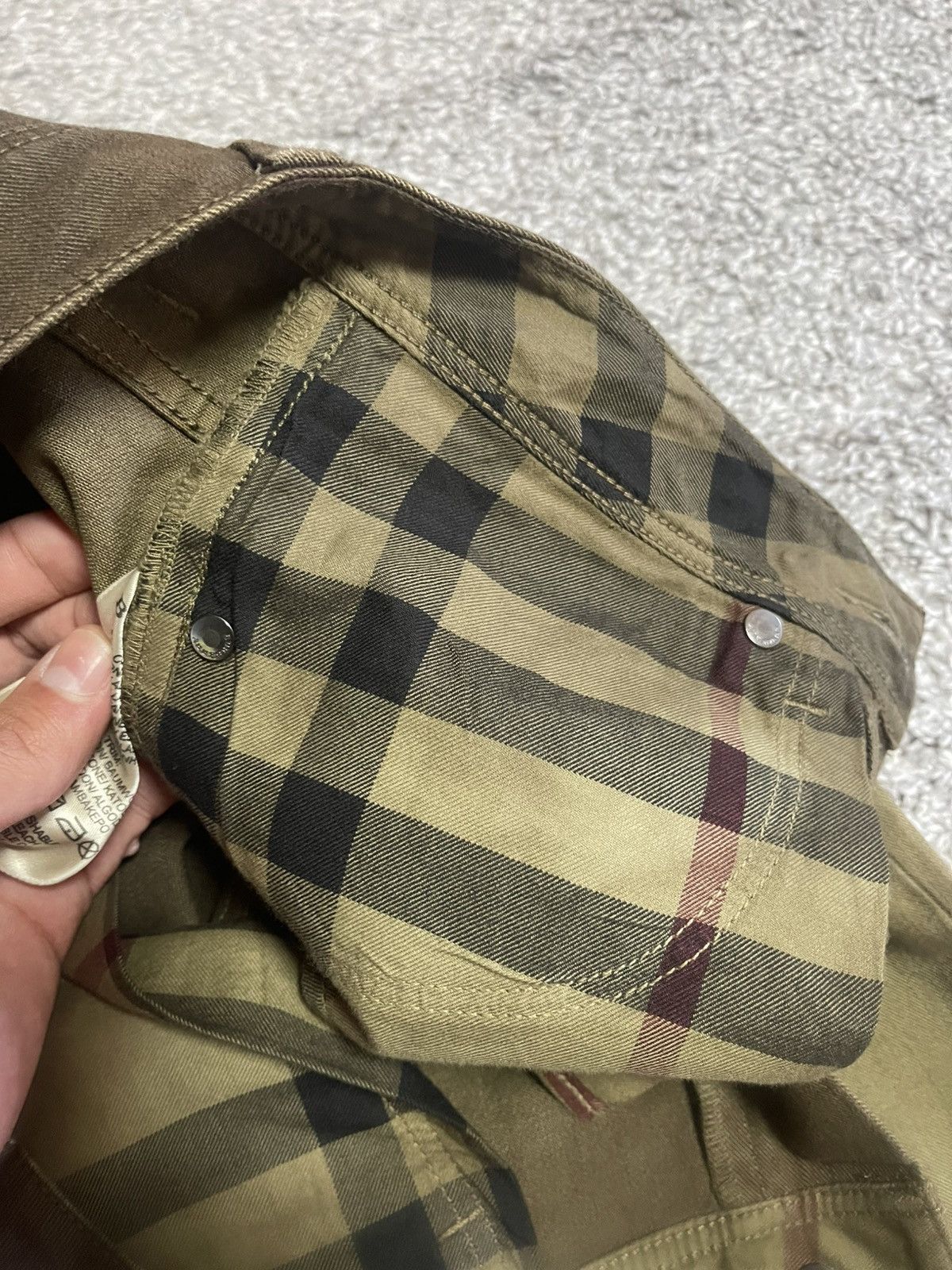 Burberry Burberry Brit Kensington Olive Tie Dye Low Rise Skinny 28 Size 24" / US 00 / IT 34 - 17 Thumbnail