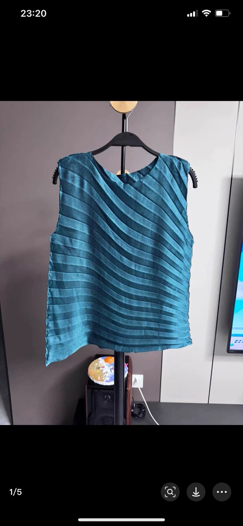 Issey Miyake Issey Miyake size:2 Peacock blue annual ring water ripple Size S / US 4 / IT 40 - 1 Thumbnail