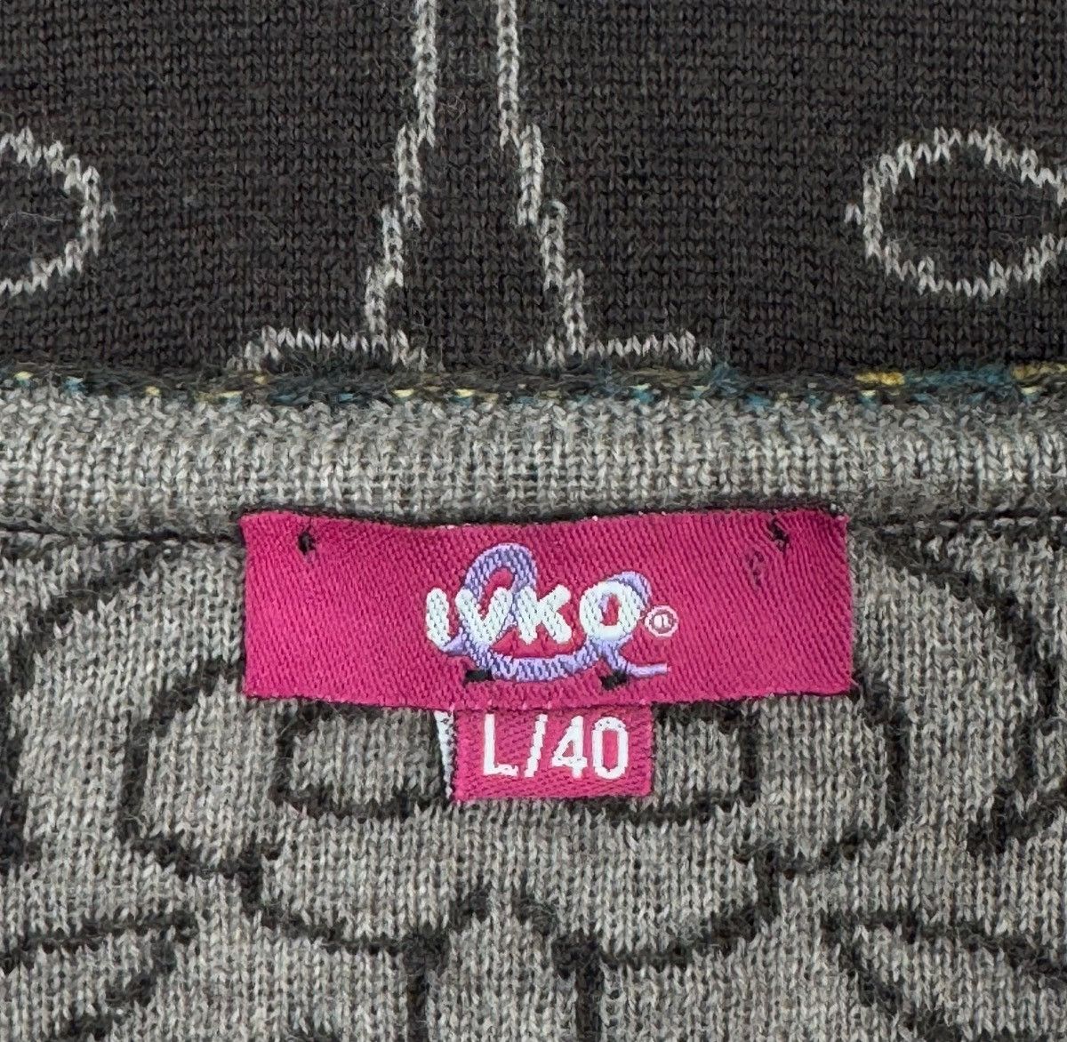 Designer Ivko Wool Cardigan Button Up Embroidered Flowers Printed Size L / US 10 / IT 46 - 9 Thumbnail