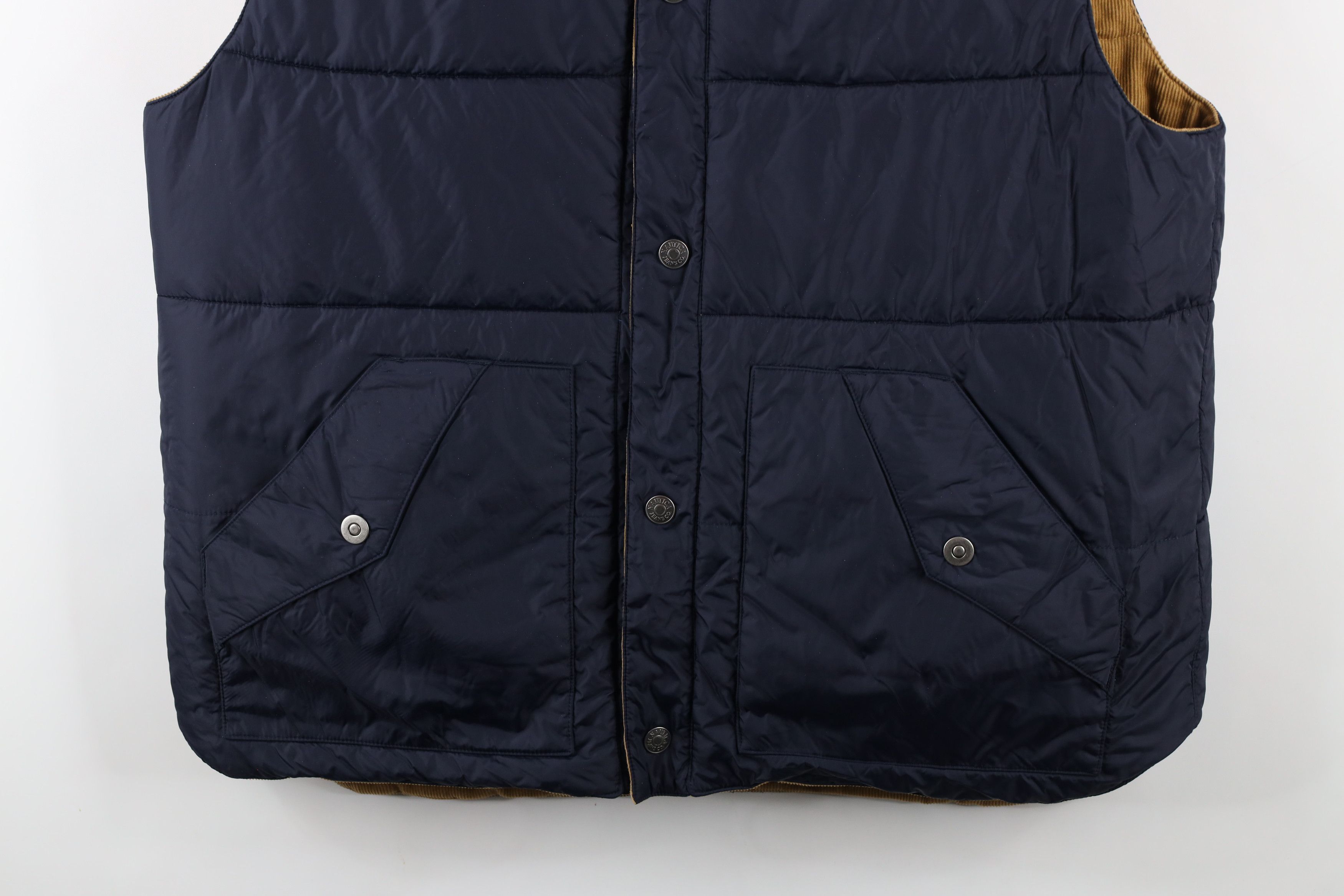 Nautica × Vintage Vintage 90s Nautica Reversible Corduroy Puffer Vest Jacket Size US XL / EU 56 / 4 - 3 Thumbnail