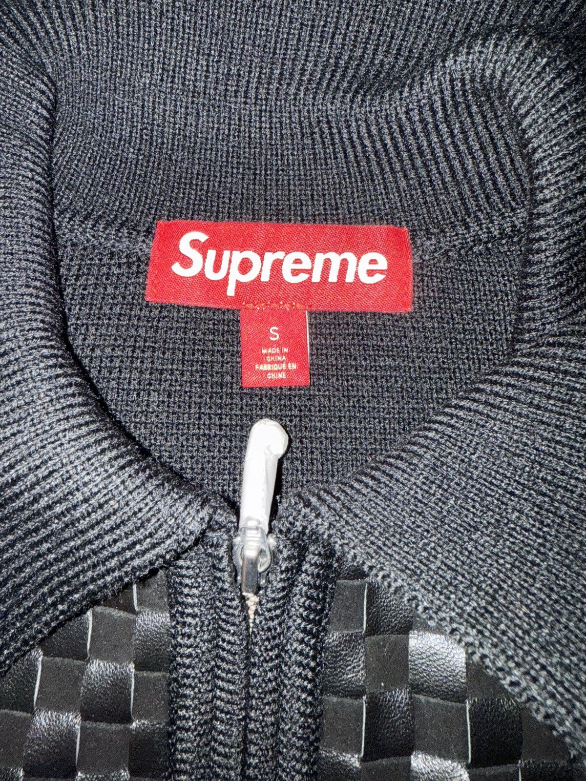 Supreme Supreme woven leather zip up cardigan black size small Size US S / EU 44-46 / 1 - 5 Thumbnail
