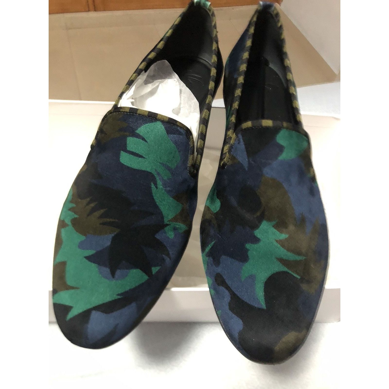 Tomas Maier Tomas Maier Camo Palm Smoking slipper sz. 10 Size US 10 / EU 43 - 3 Thumbnail