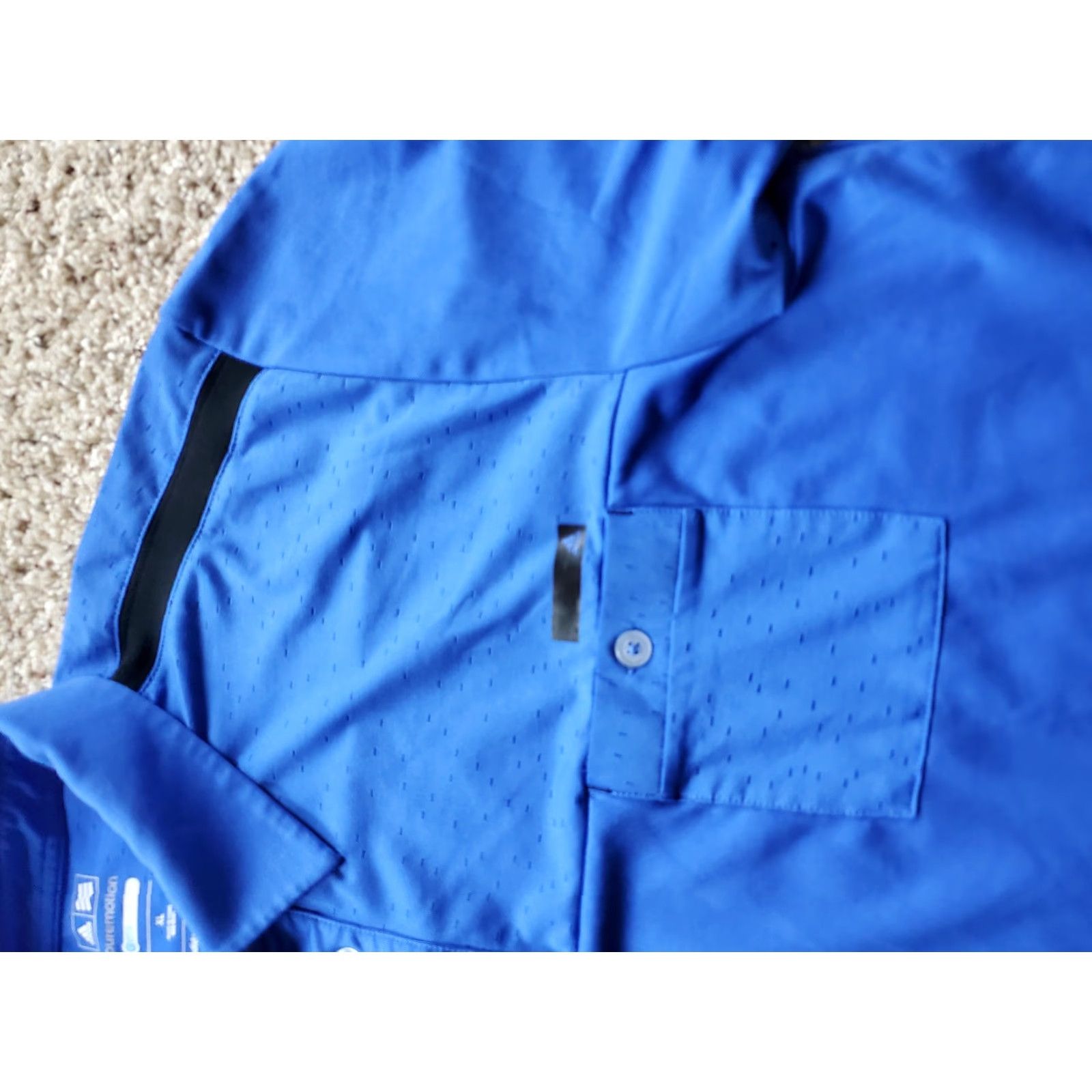 Adidas Adidas Golf Polo Shirt Mens XL Blue Puremotion CoolMax Vented Short Sleeve Collared Size US XL / EU 56 / 4 - 3 Thumbnail