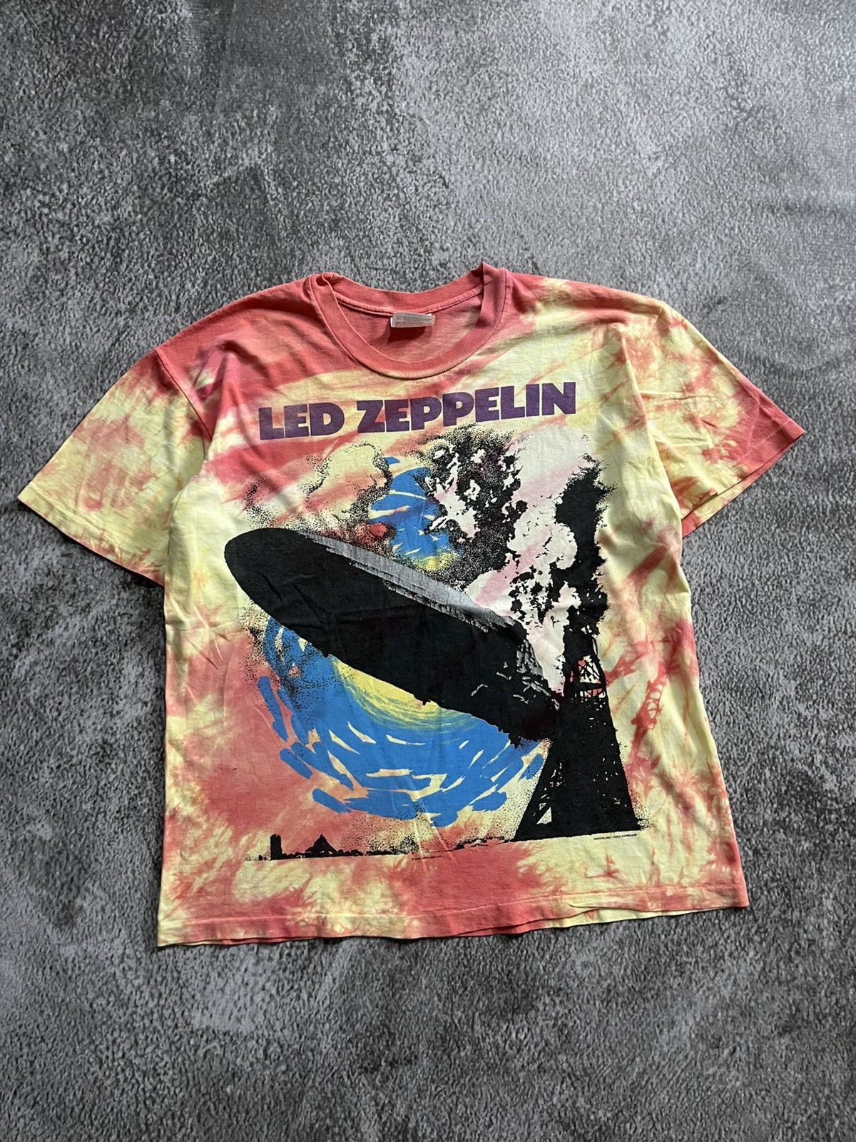 Vintage 90s Led Zeppelin Tie Dye tshirt