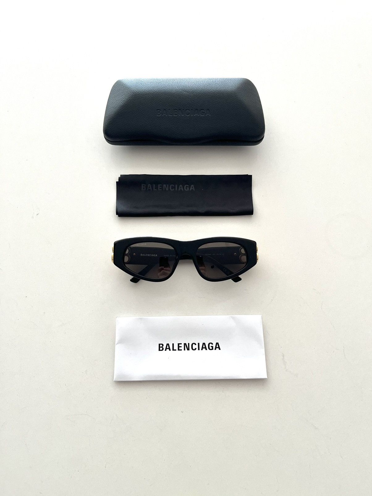image of NWT - Balenciaga Black Dynasty D-Frame Sunglasses, Men's