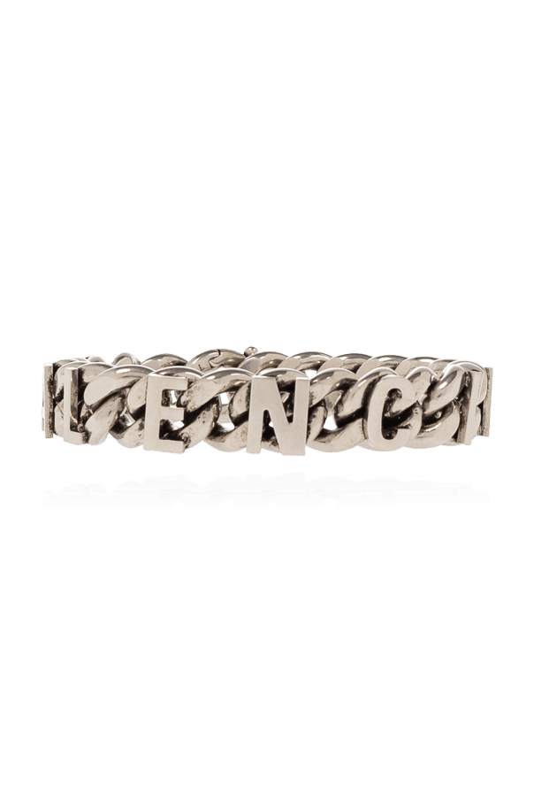 Balenciaga o1srvl11e0425 Size: S / Chain Logo Bracelet in Silver Size ONE SIZE - 2 Thumbnail