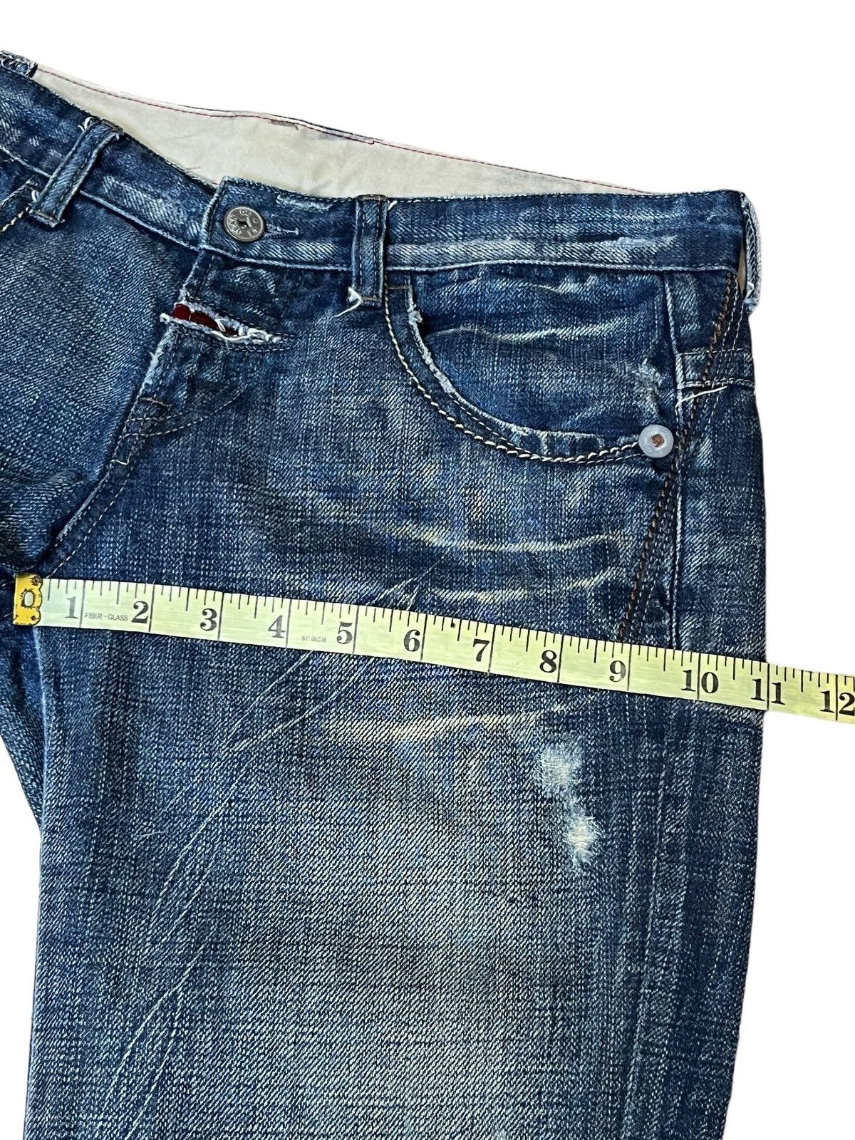 Marithe + Francois Girbaud SICK🔥MARITHE FRANCOIS GIRBAUD LOW RISE SHORT DENIM PANT Size US 32 / EU 48 - 15 Thumbnail
