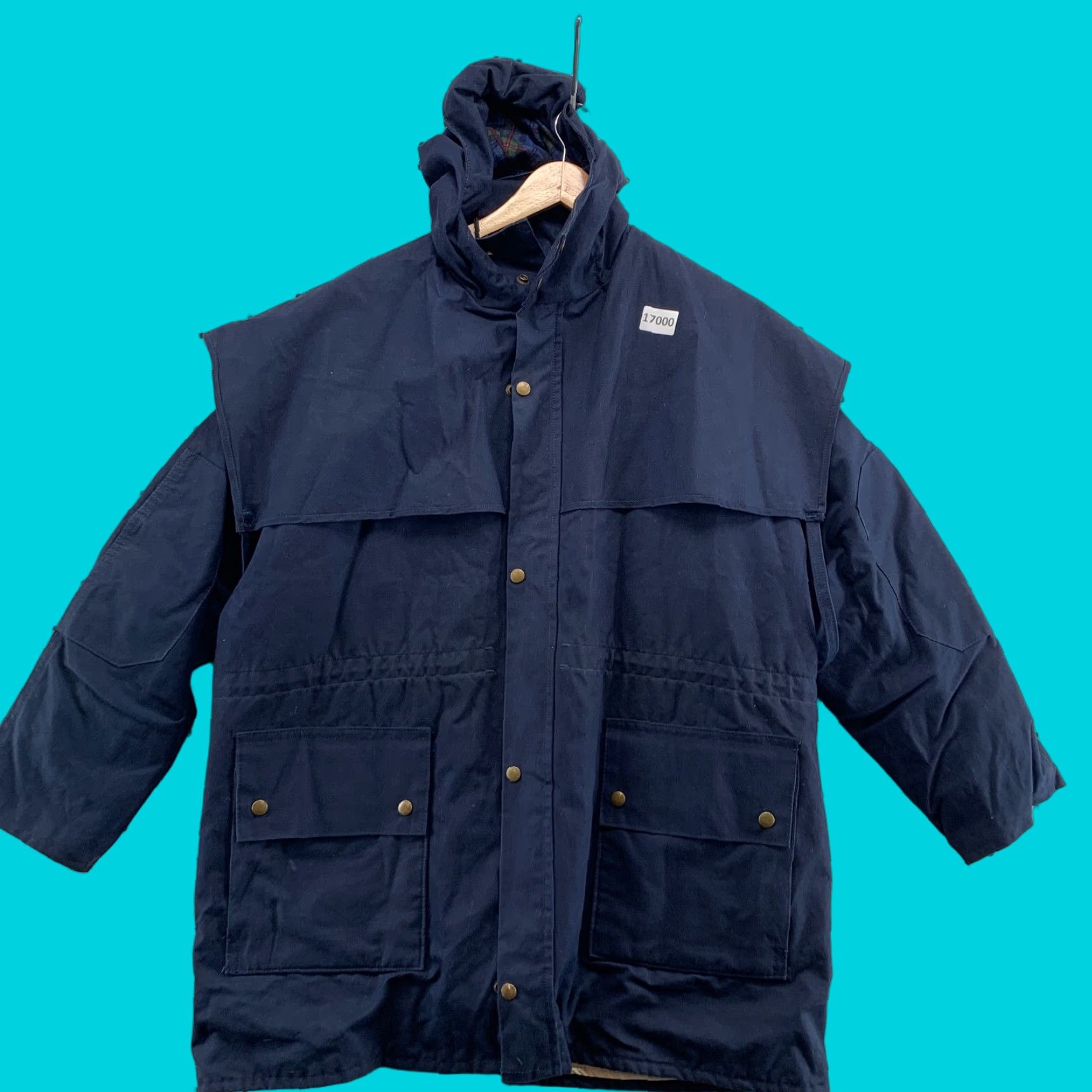 Vintage VINTAGE Australian Stockman Outfitters Hooded Coat Parka Mens L Blue Casual Winter Size US L / EU 52-54 / 3 - 1 Thumbnail
