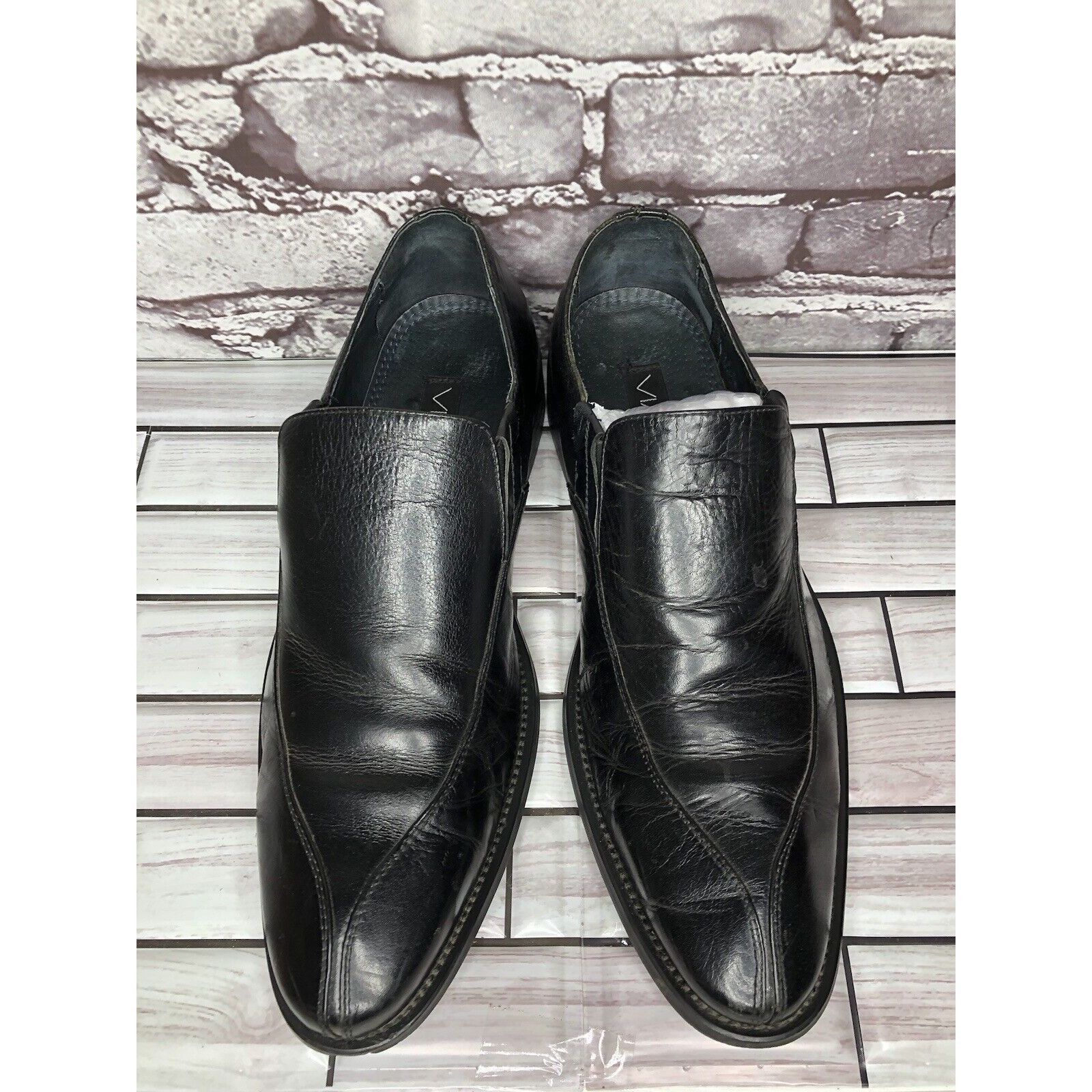 Other Via Spiga Delano Black Leather Pointed Loafers Dress Shoes M Size US 7 / EU 40 - 15 Thumbnail