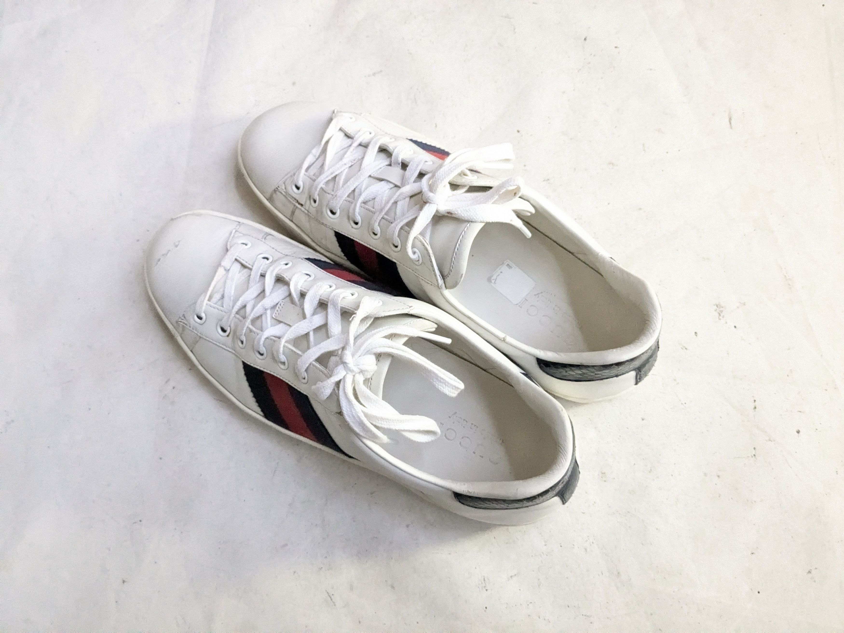 Gucci Gucci Ace Sneakers White Low Tops 9.5 Leather Size US 9.5 / EU 42-43 - 10 Thumbnail