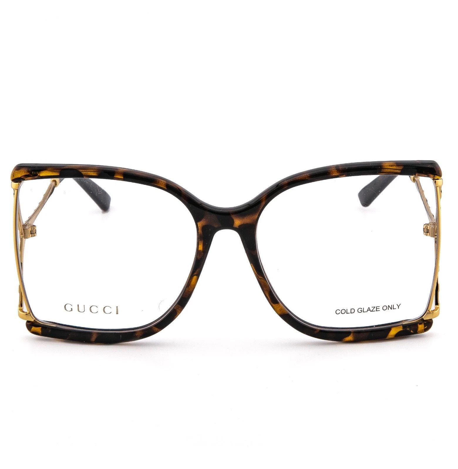 Gucci GUCCI GG0592O 0592 Brown Gold Stripe Retro Eyeglasses 002 Size ONE SIZE - 4 Thumbnail
