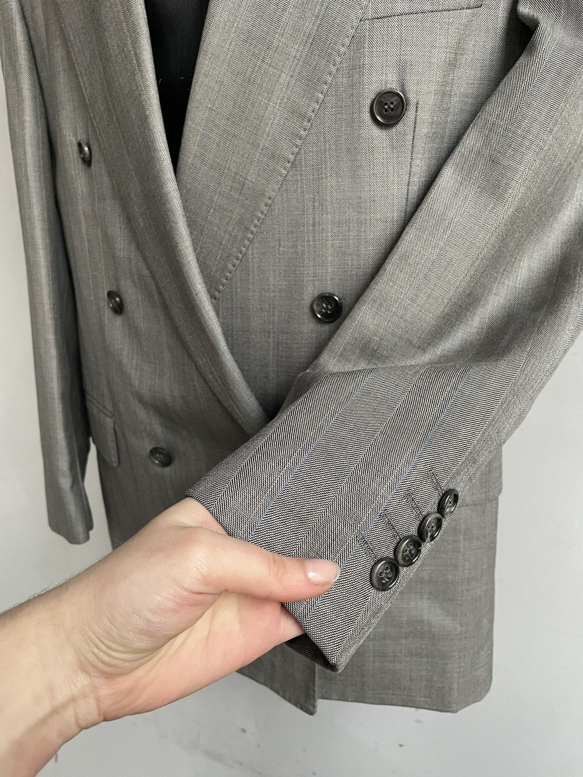 Yves Saint Laurent YSL Grey Oversized Jacket blazer double breasted y2k archive Size US L / EU 52-54 / 3 - 5 Thumbnail
