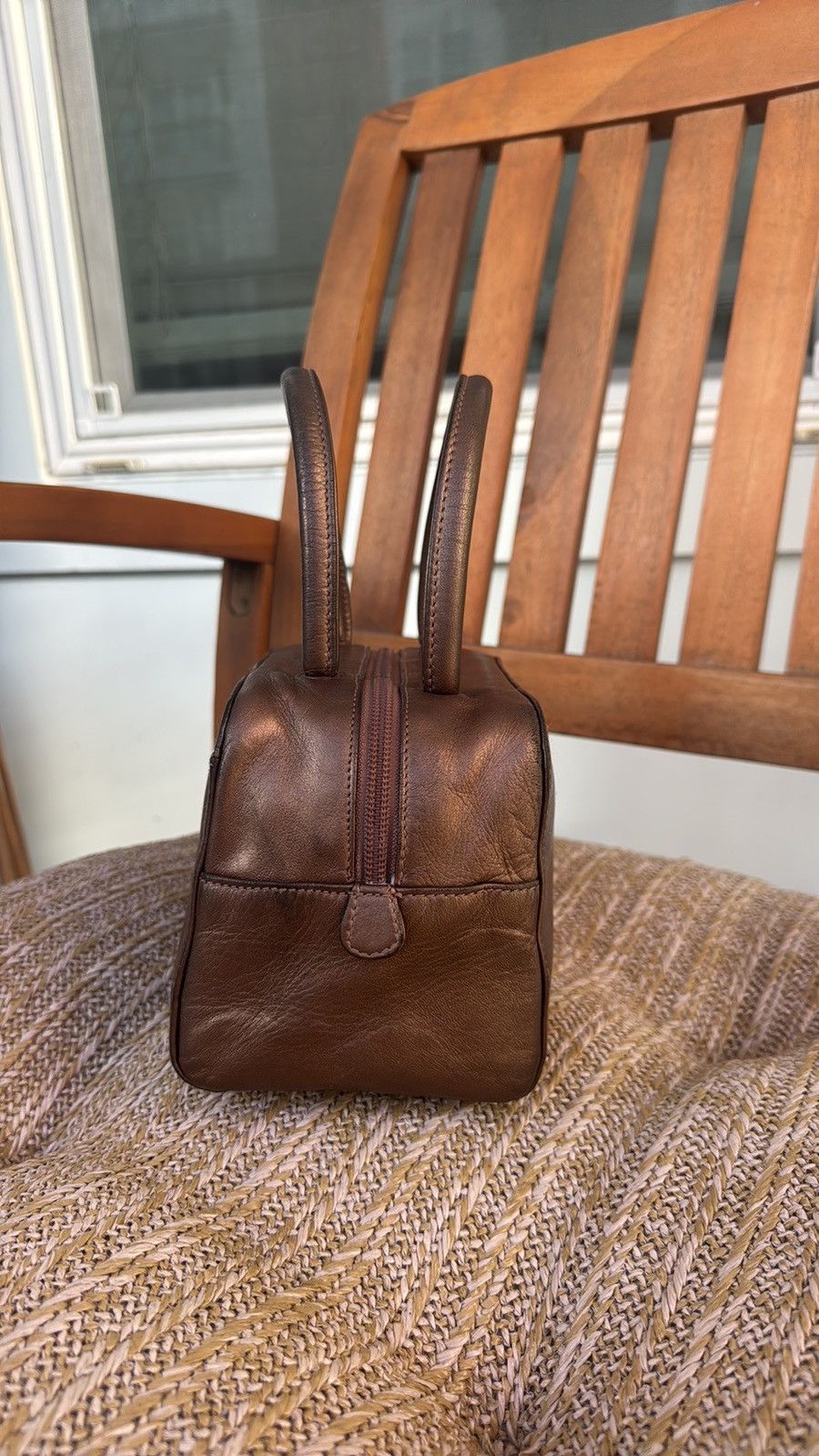 Loewe Loewe Mini Top Handle Bag – Bronze leather Size ONE SIZE - 2 Thumbnail