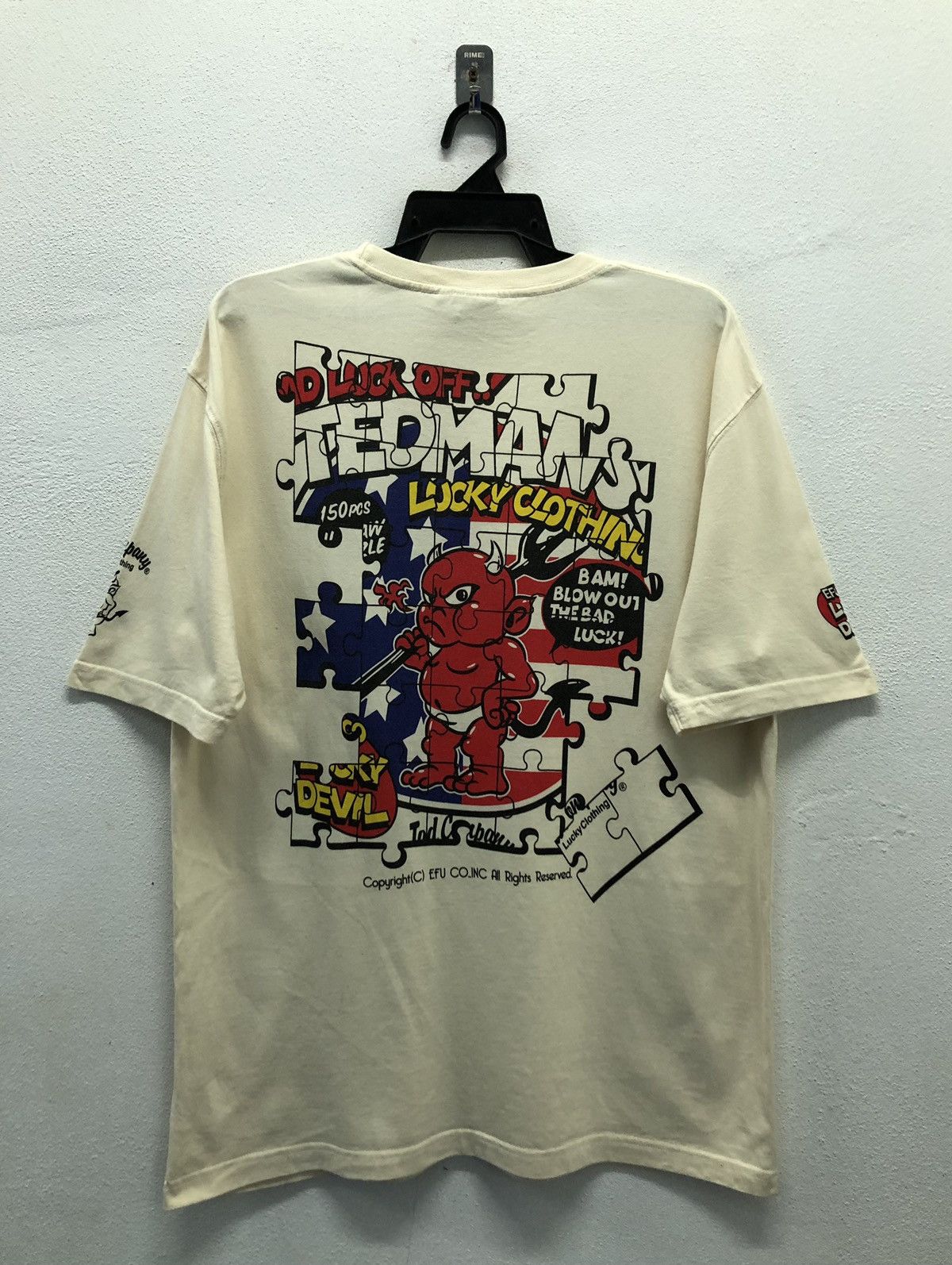 Vintage Ted Company Bad Luck Off Tedman's Lucky Clothing T-Shirt Size US L / EU 52-54 / 3 - 1 Thumbnail