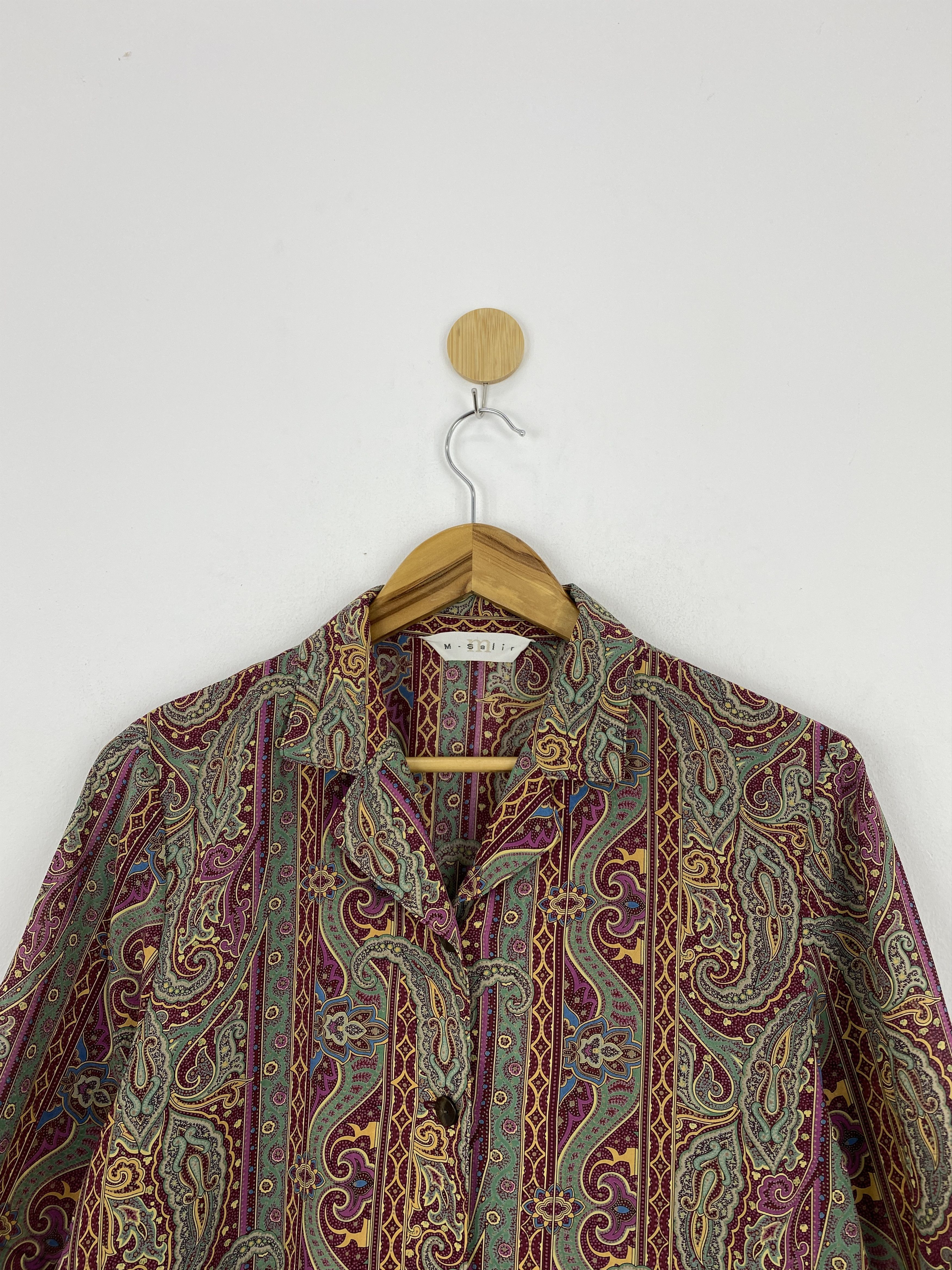 Japanese Brand × Vintage Vintage Paisley Art Modern Design Silk Shirt J1860 Size US M / EU 48-50 / 2 - 2 Thumbnail