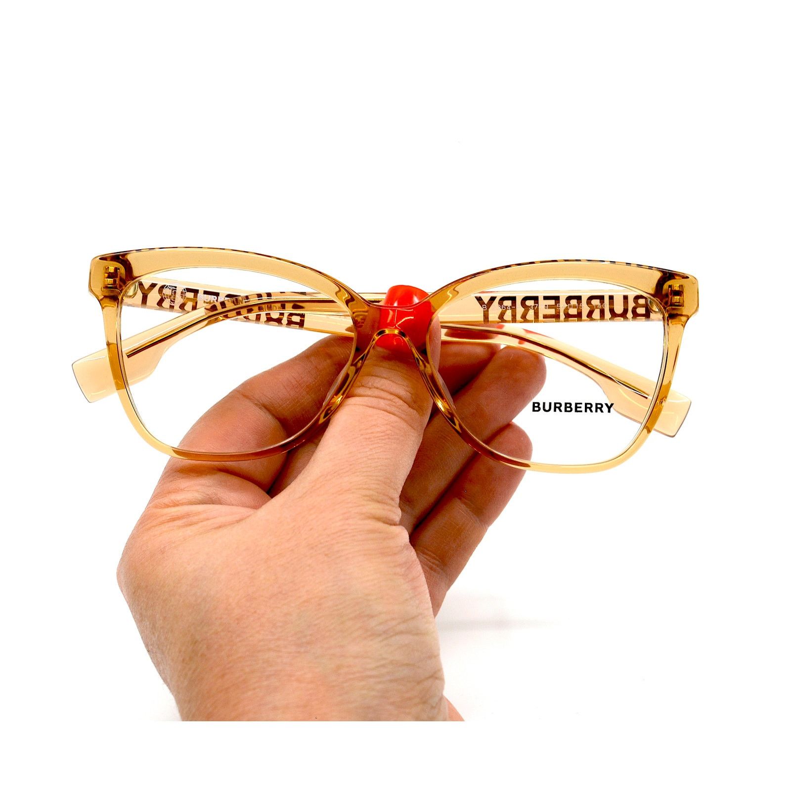 Burberry NEW BURBERRY BE2364F 3779 TRANSPARENT BROWN EYEGLASSES FRAME Size ONE SIZE - 12 Thumbnail