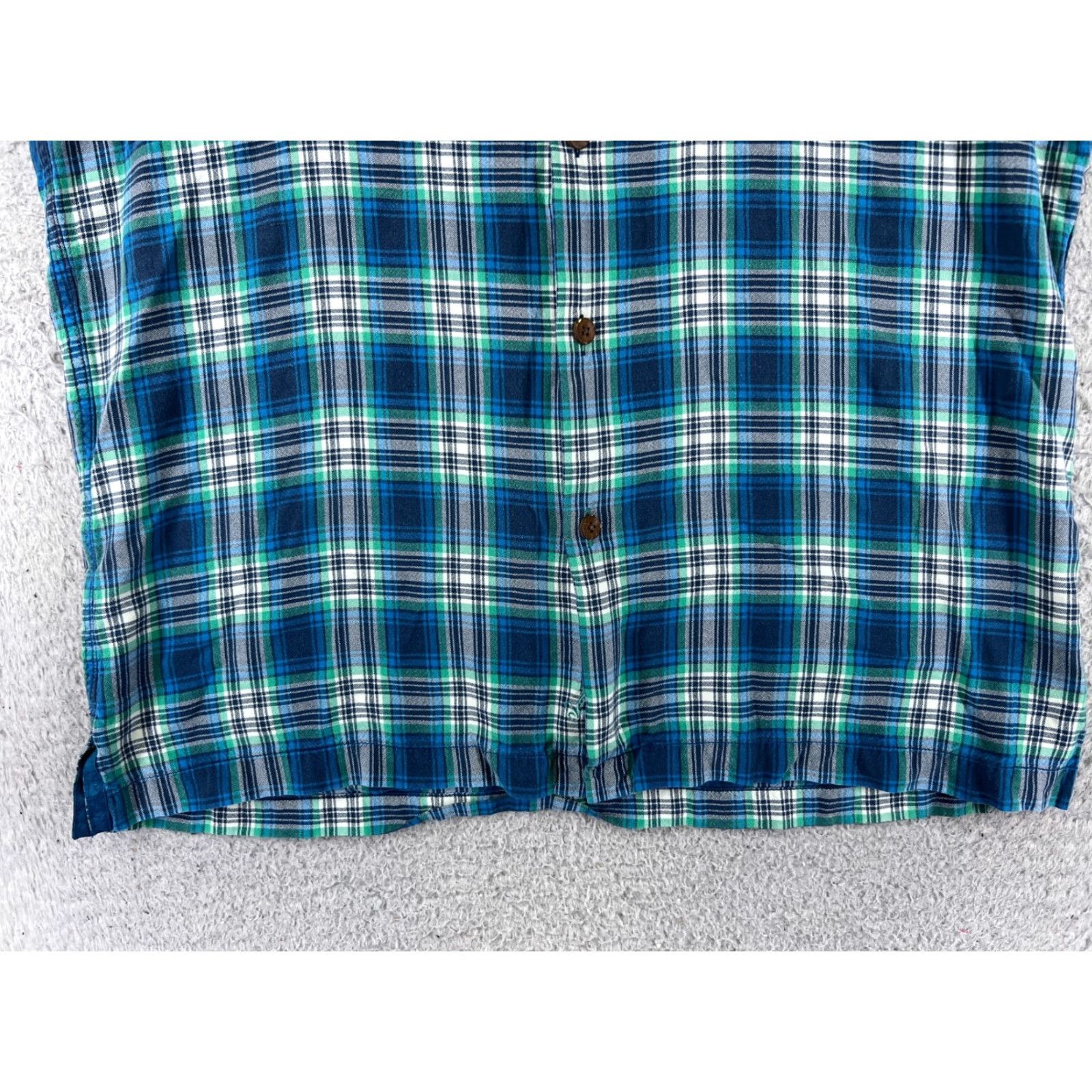 Tommy Bahama Tommy Bahama Shirt Men Large Blue Green Plaid Button-Up Pocket Silk Beach 100% Silk Vacation Aloha Resort Casual Mens Shirt Size US L / EU 52-54 / 3 - 5 Thumbnail
