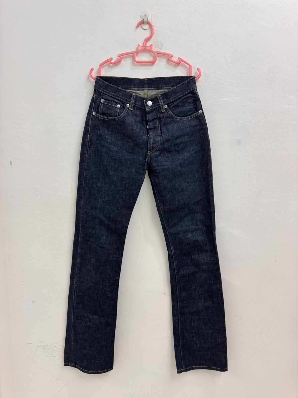Helmut Lang Vtg Helmut Lang 1999 Indigo Blue Classic Cut Denim Jeans Size US 27 - 1 Thumbnail
