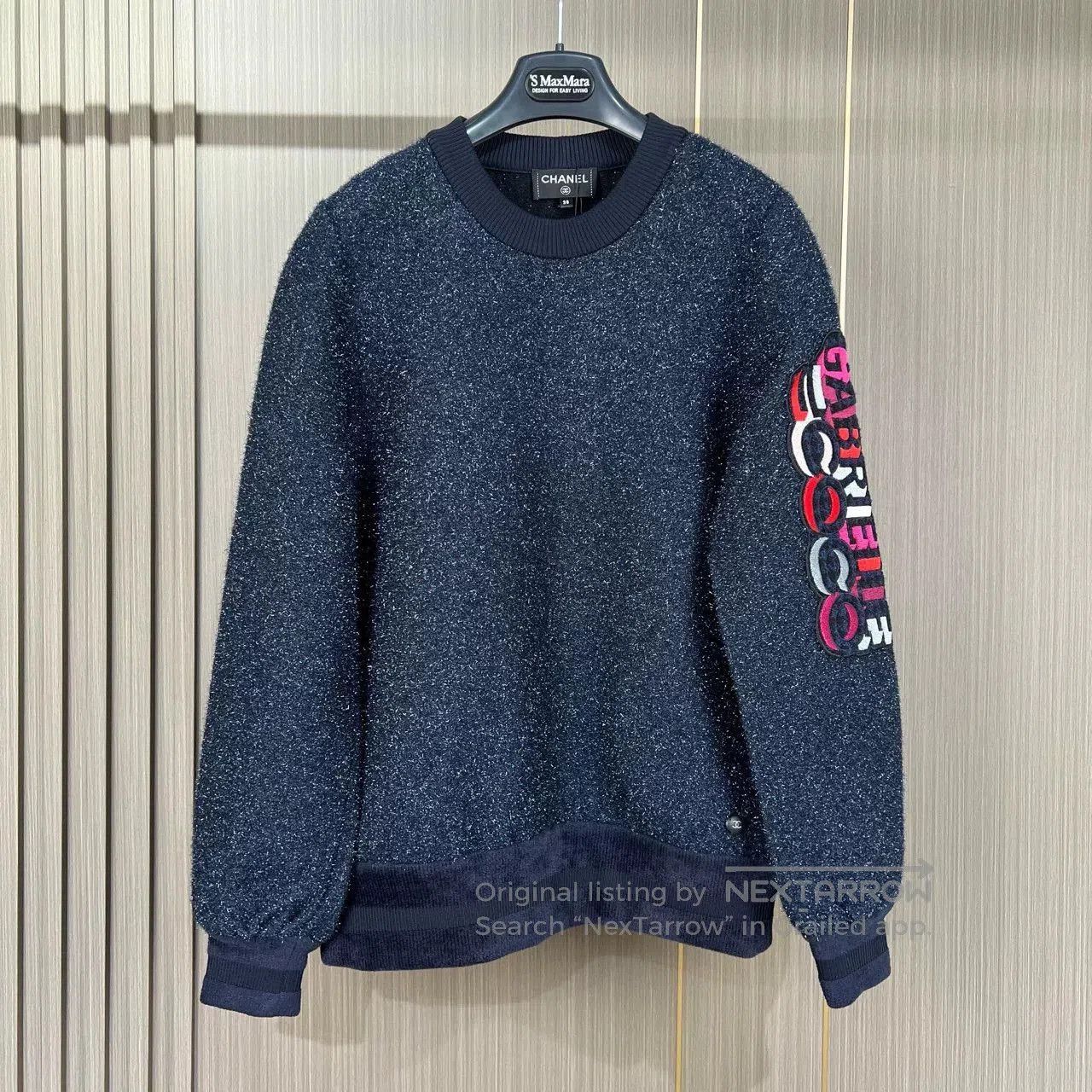 Chanel chanel embroidered starry sweatshirt in blue. Size M / US 6-8 / IT 42-44 - 1 Thumbnail