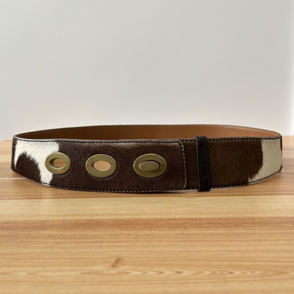 Miu Miu Miu Miu Cowhide Leather Belt Size ONE SIZE - 2 Thumbnail