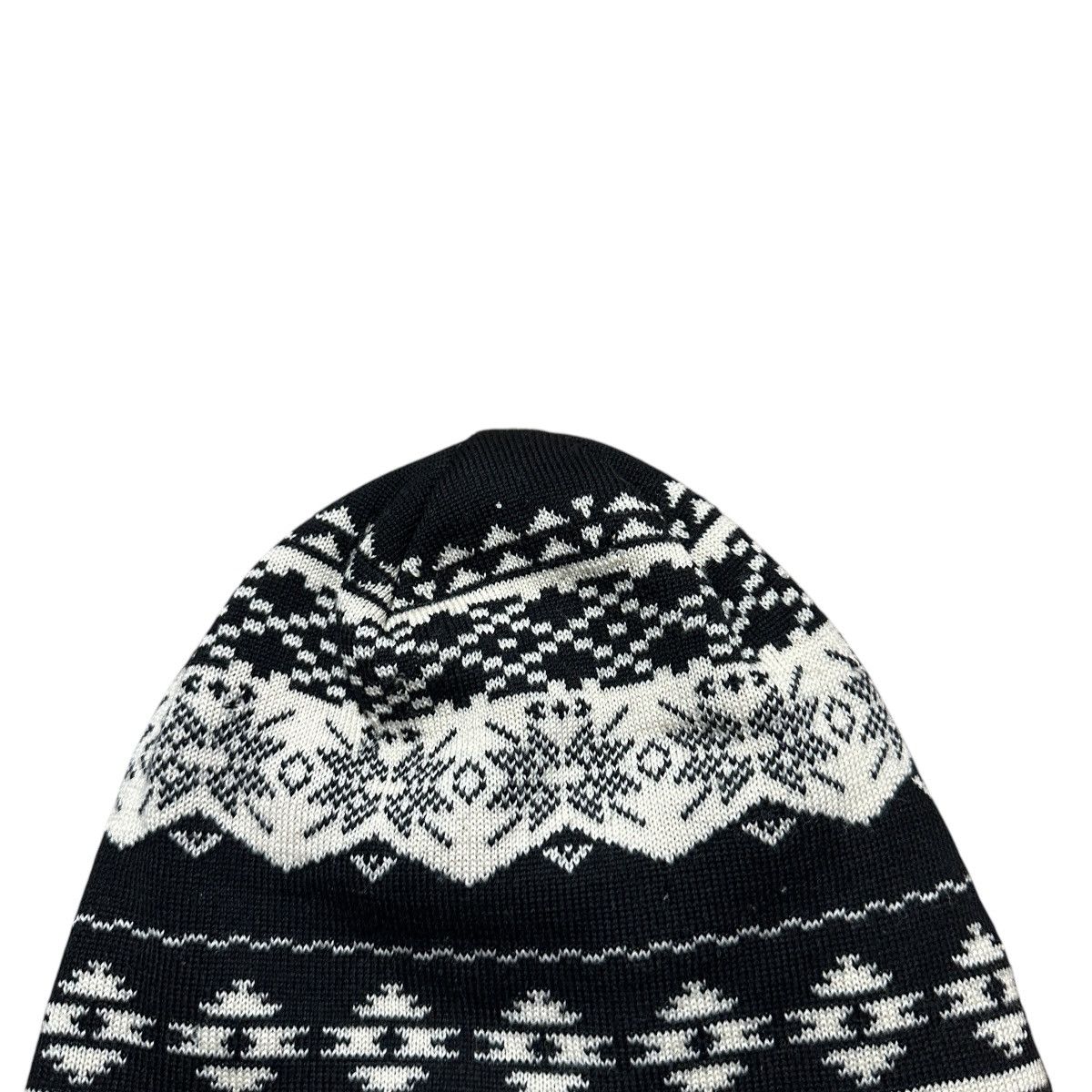 Pendleton Mens Y2K Pendleton Black White Wool Beanie Hat Size ONE SIZE - 4 Thumbnail