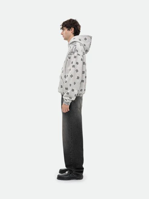 Rhude o1w1db1em1224 Bandana Hoodie in Grey Size US S / EU 44-46 / 1 - 8 Thumbnail
