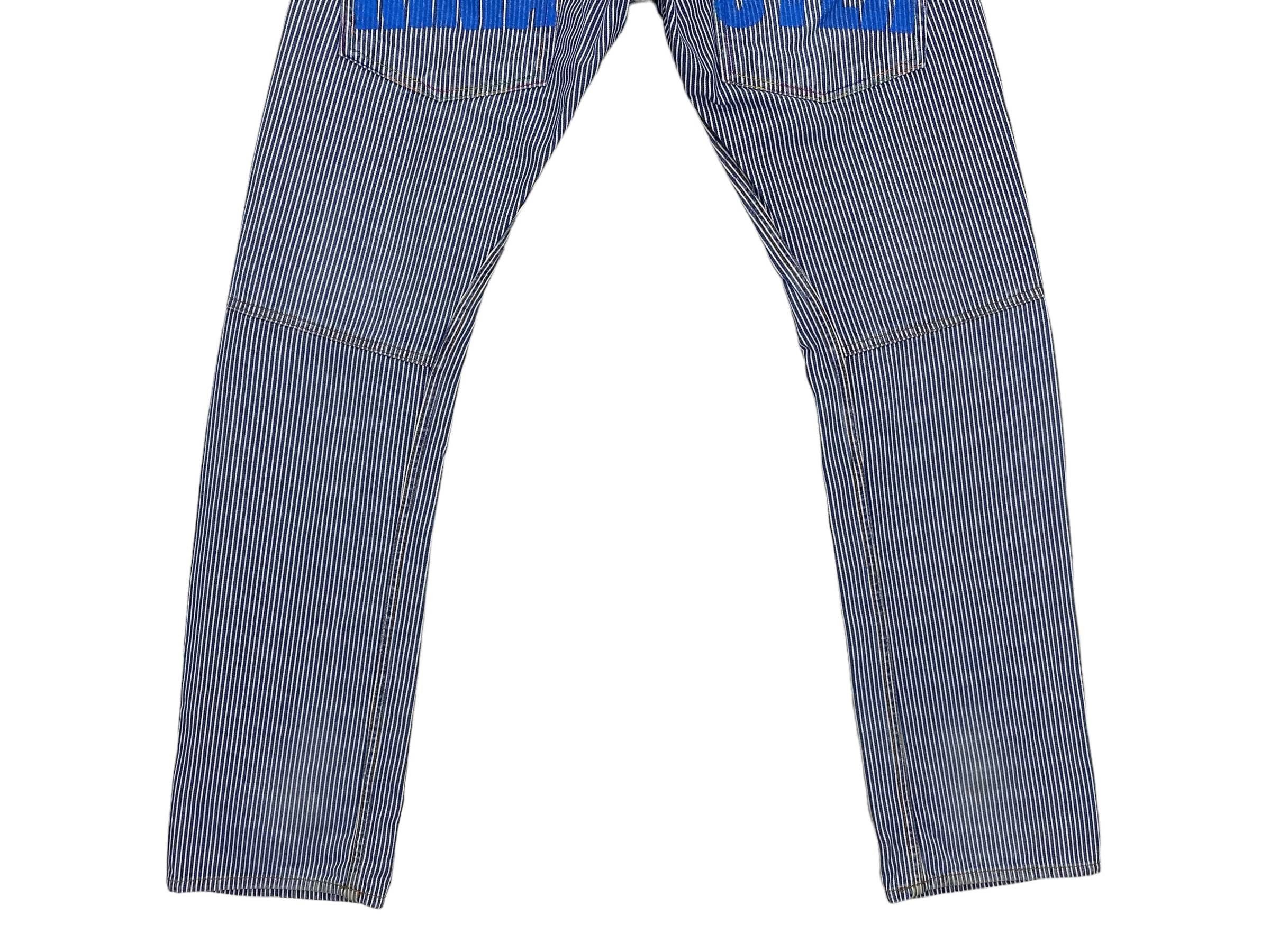 Japanese Brand RMT Double Waist Jeans Japanese Hickory Stripes Skateboard Size US 31 - 6 Thumbnail