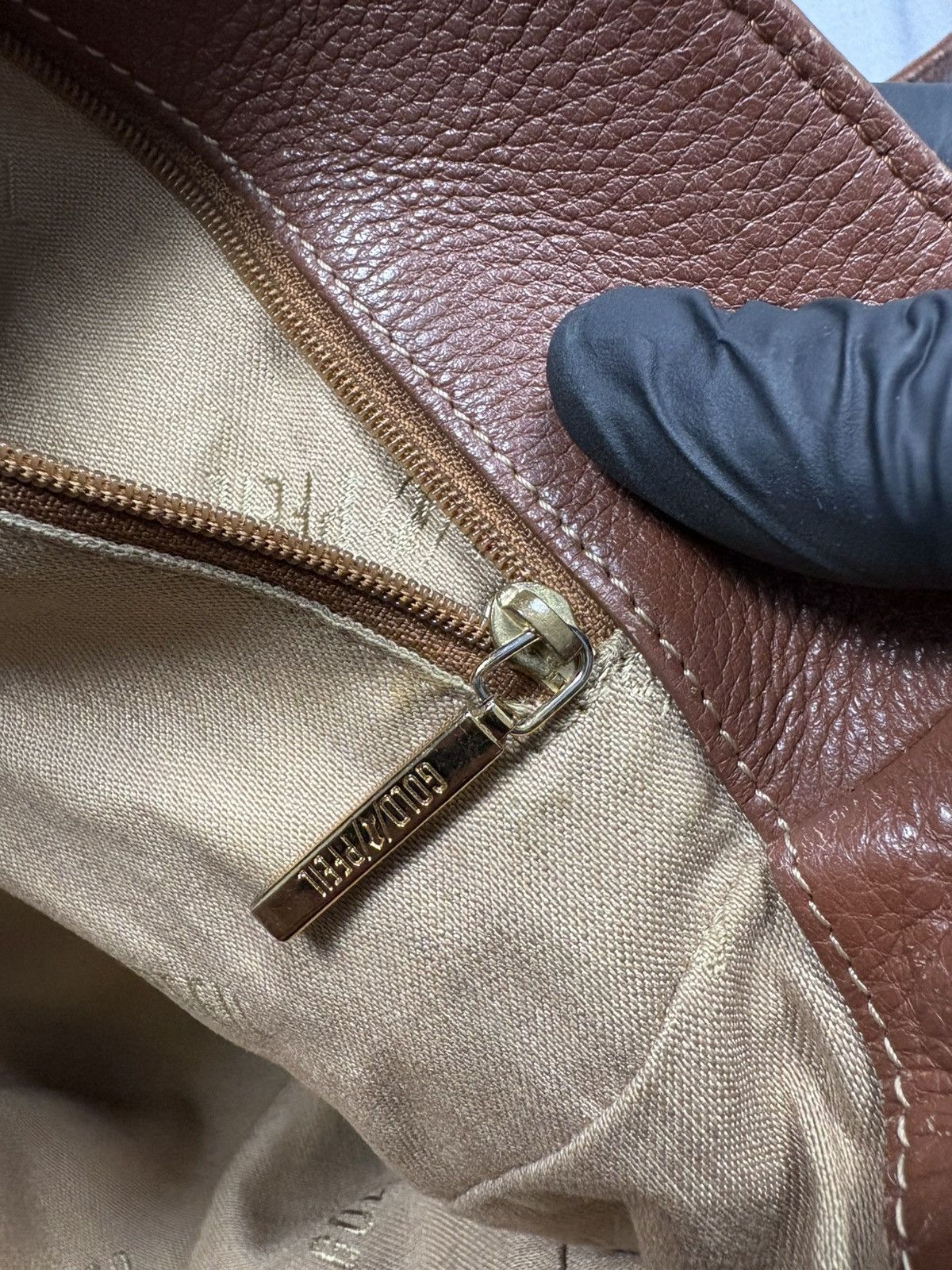 Vintage Goldpfeil Germany 1856 Brown Leather Tote Bag Vintage Luxury Size ONE SIZE - 15 Thumbnail