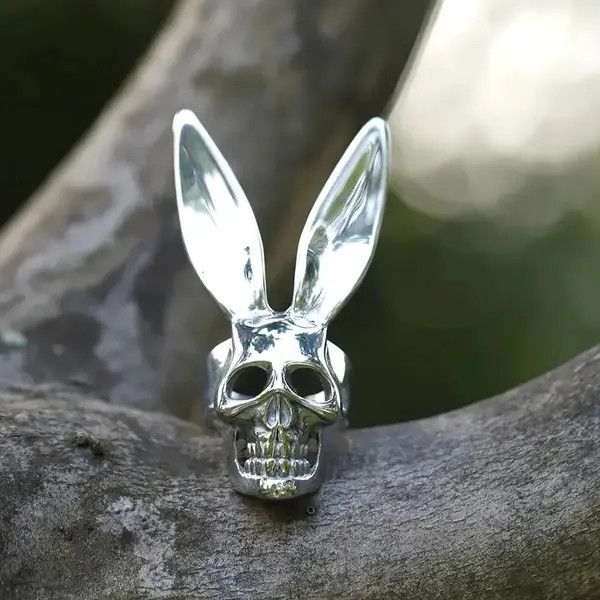 Designer Skull Rock Bunny Ring Size ONE SIZE - 4 Thumbnail