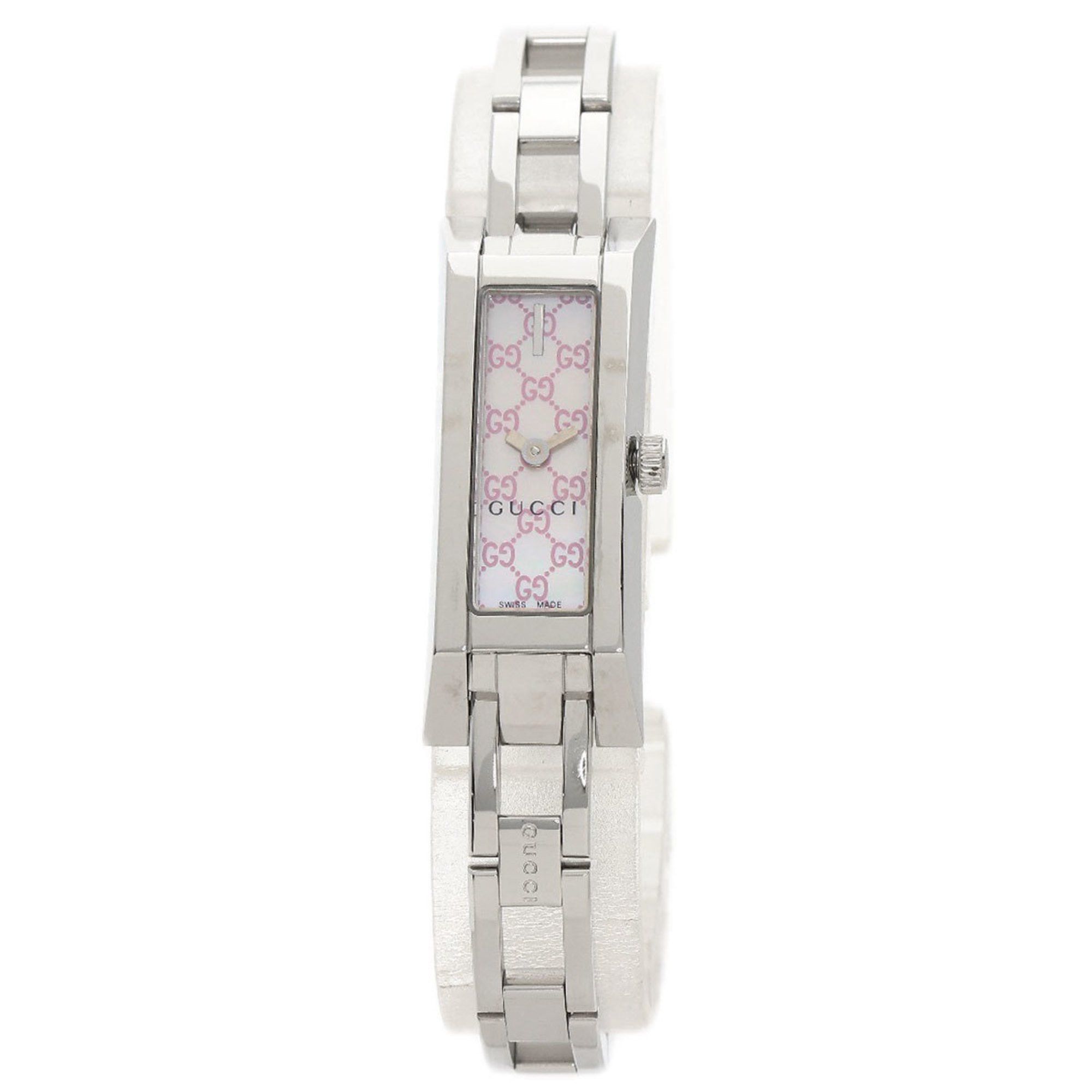 image of Gucci Quartz Stainless Steel Women's Watch Ya110 in White Shell