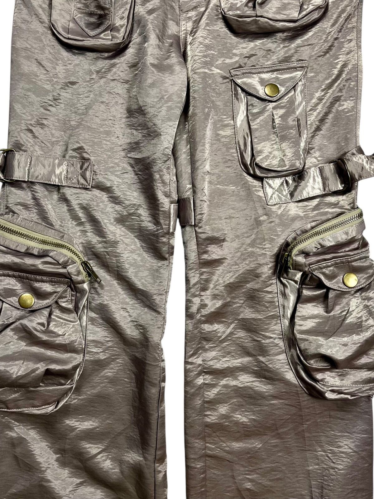 If Six Was Nine GOA Style 2000s BTJ - Sateen Cargo Pants Size US 29 - 9 Thumbnail