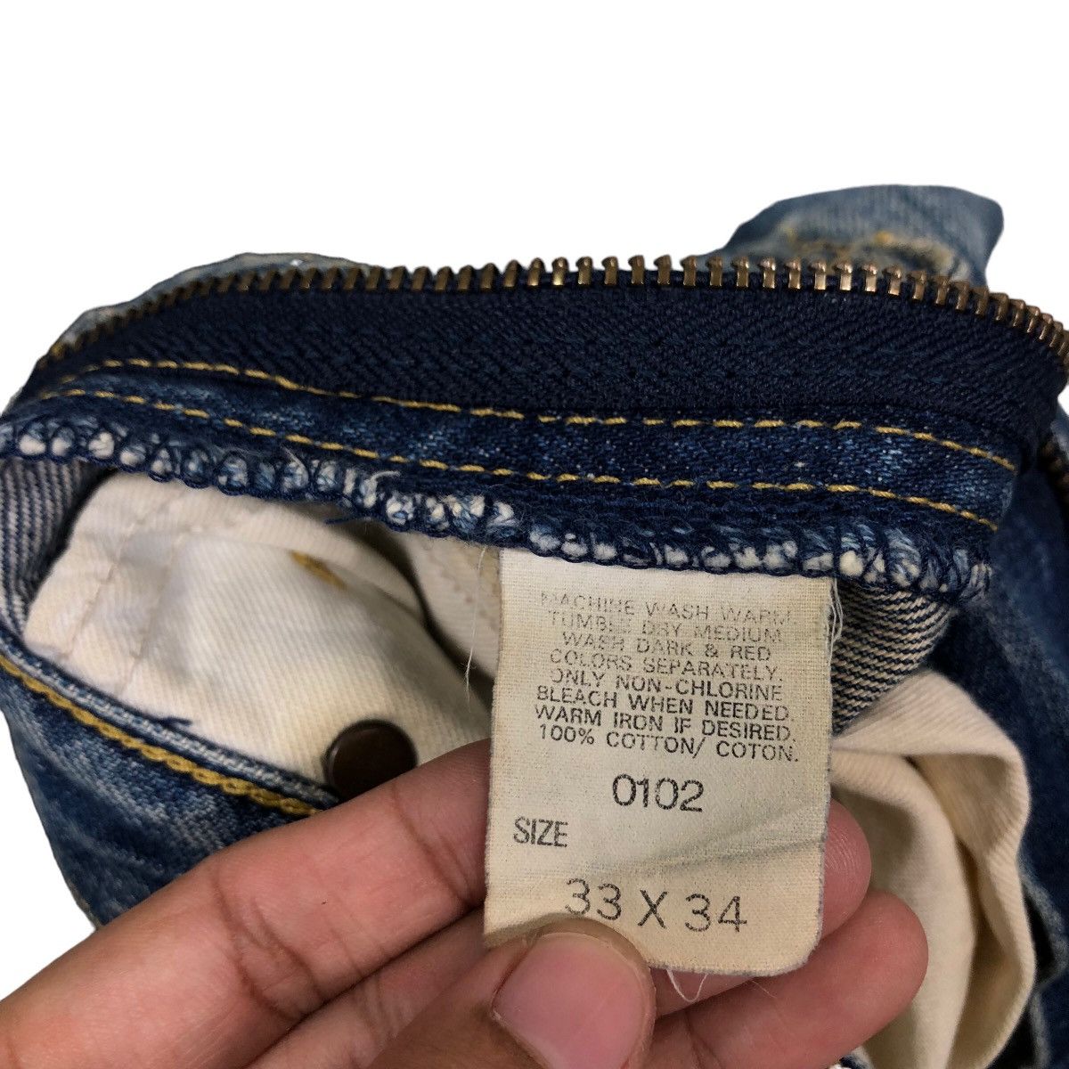 Japanese Brand 🔥Vintage Denim Jeans Lee Rider Biker Size US 32 / EU 48 - 24 Thumbnail