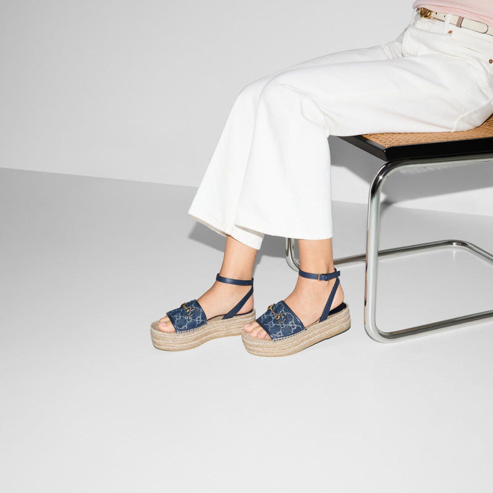 Gucci Gucci Horsebit GG Platform Espadrilles Size US 7.5 / IT 37.5 - 4 Thumbnail