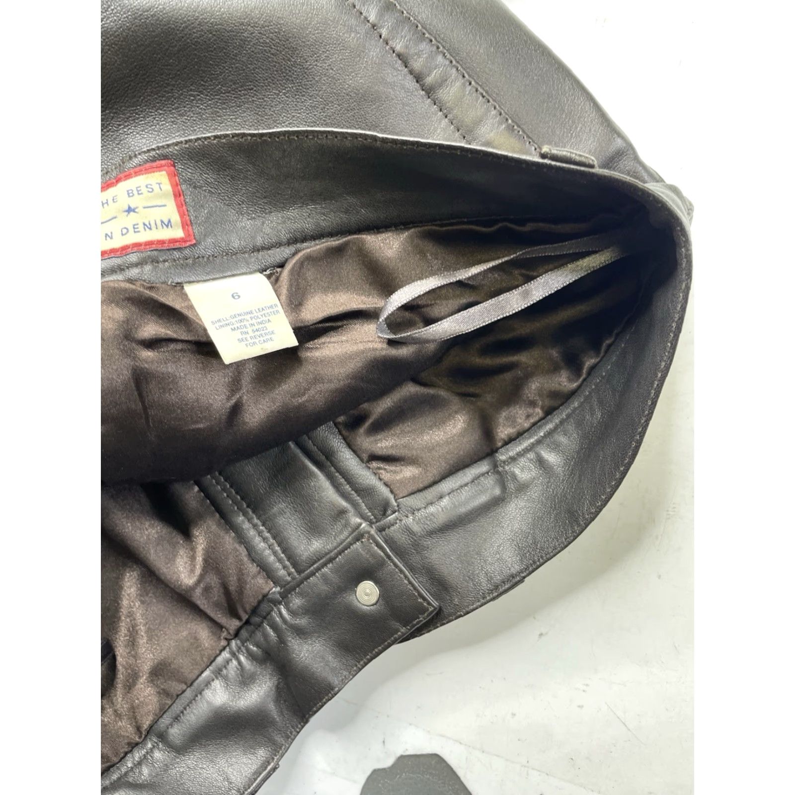Old Navy VINTAGE Old Navy Leather Pants Women's Regular Bootcut Black 6 Lined Size 28" / US 6 / IT 42 - 4 Thumbnail