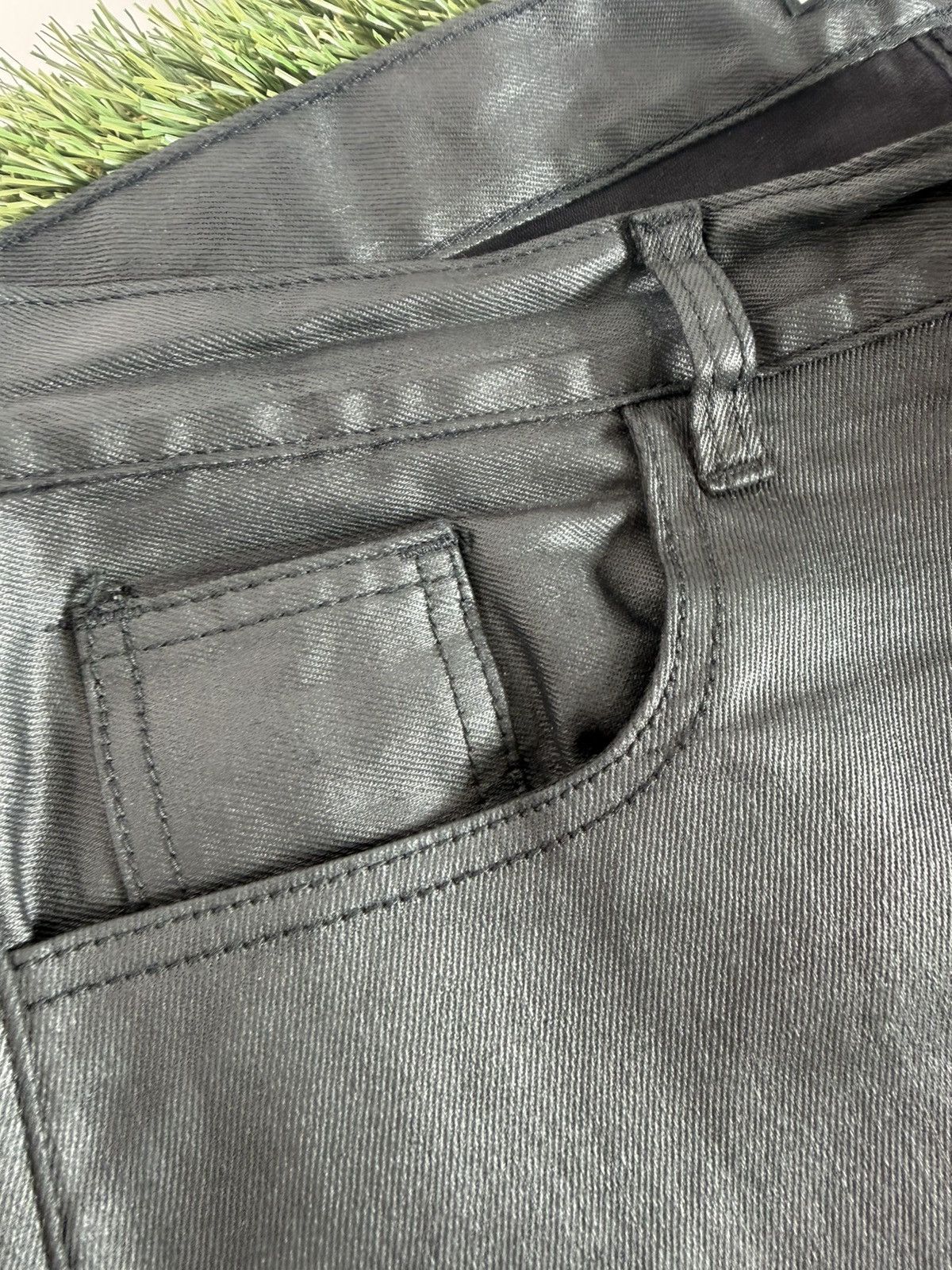 Other Vale Lives Black Waxed Coated Denim Jeans Size 38 Size US 38 / EU 54 - 5 Thumbnail