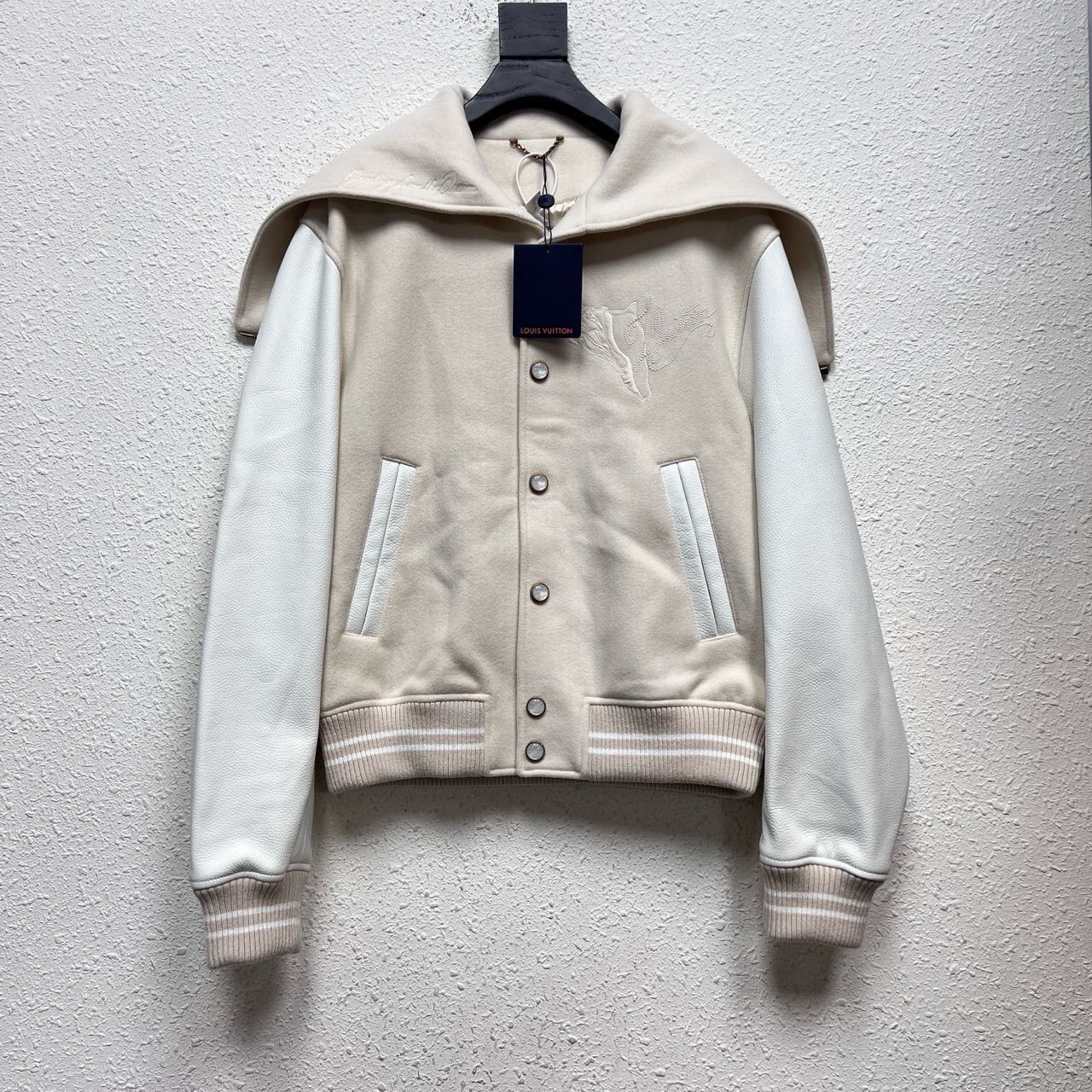 LOUIS VUITTON LV 24FW New Patchwork Hooded Baseball jacket