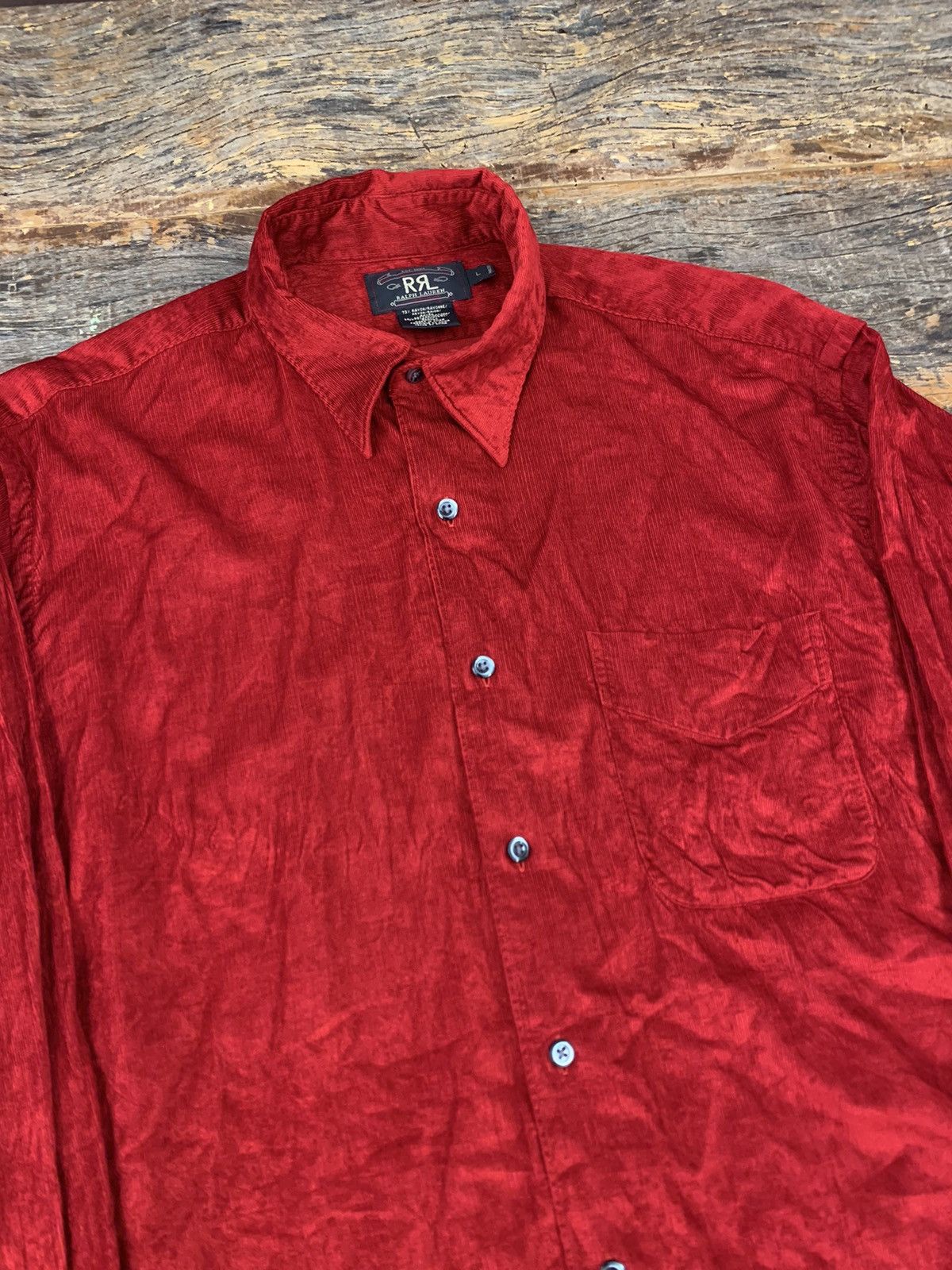 RRL Ralph Lauren RRL Rayon Corduroy Shirt 90’s Size US XL / EU 56 / 4 - 1 Thumbnail