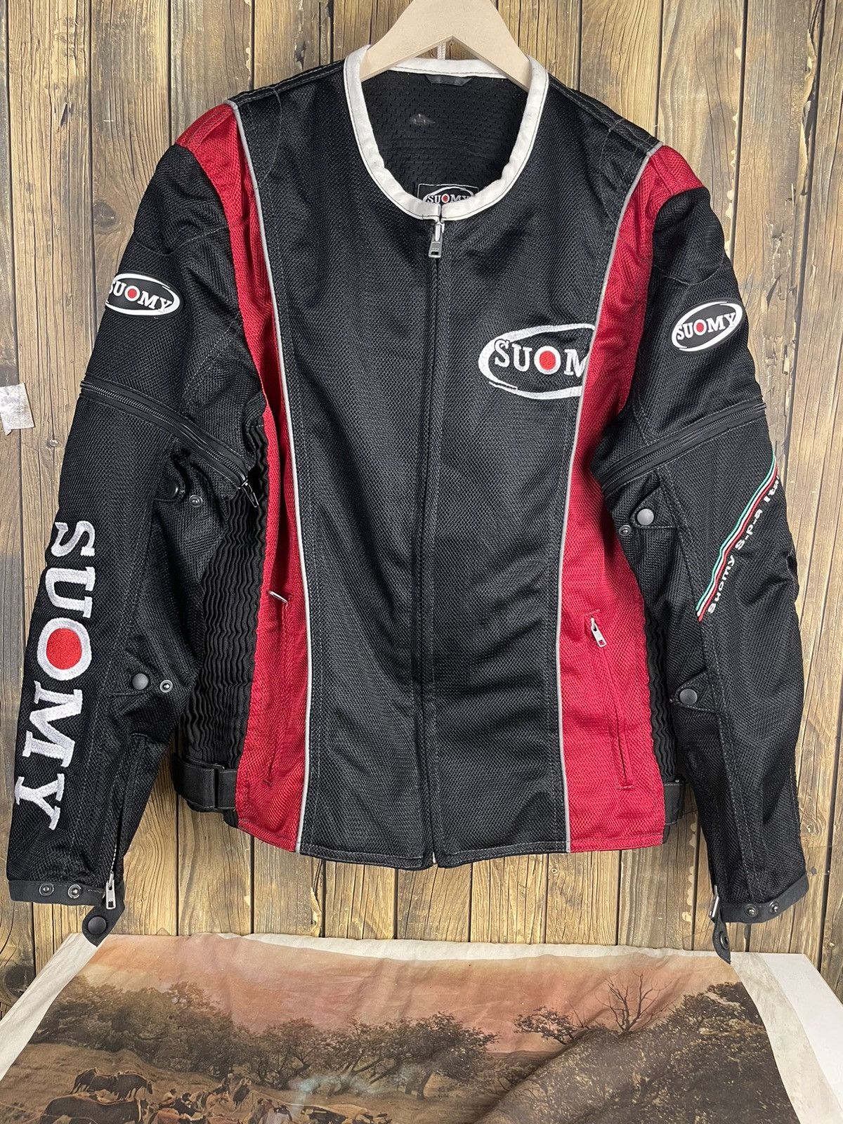 Sports Specialties Vintage Suomy Racing Motorsport Riders Bikers Jacket Size US XL / EU 56 / 4 - 1 Thumbnail